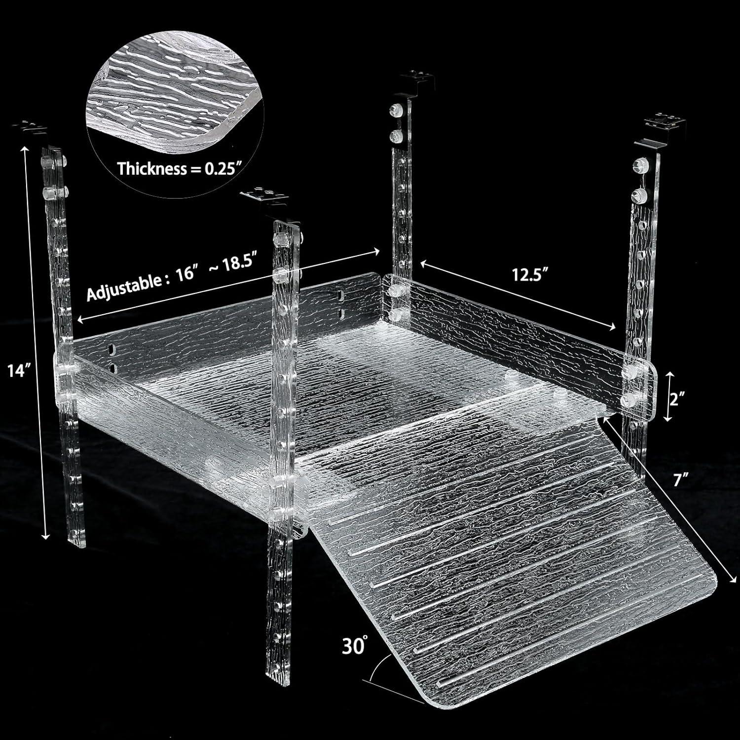 Plataforma de Sol para Tortugas Leyouland 40 Galones Ajustable