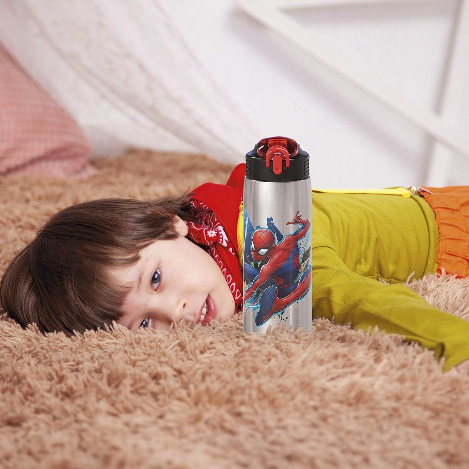 Botella de Agua Inoxidable 27oz Zak Spider-Man con Popote