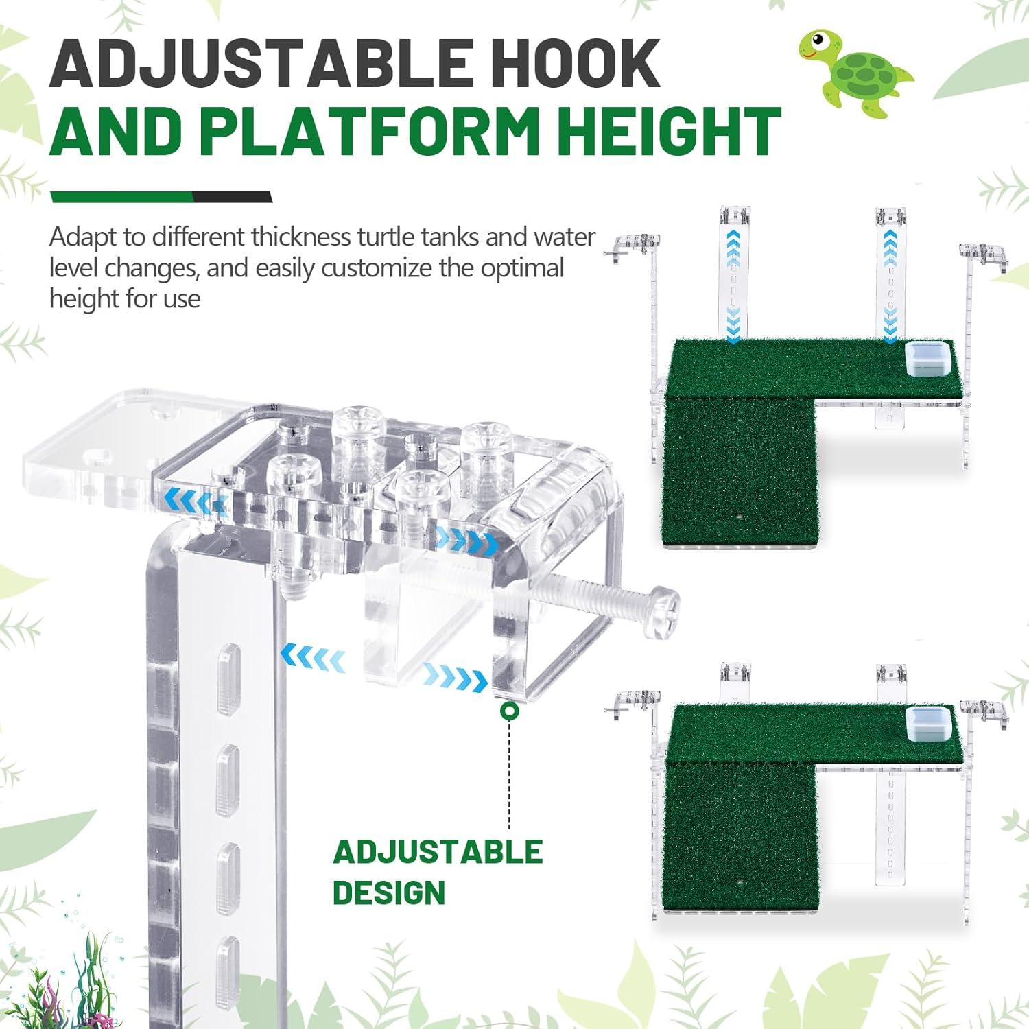 Plataforma de Sol para Tortugas Reallnaive 33 x 17.5 cm Ajustable
