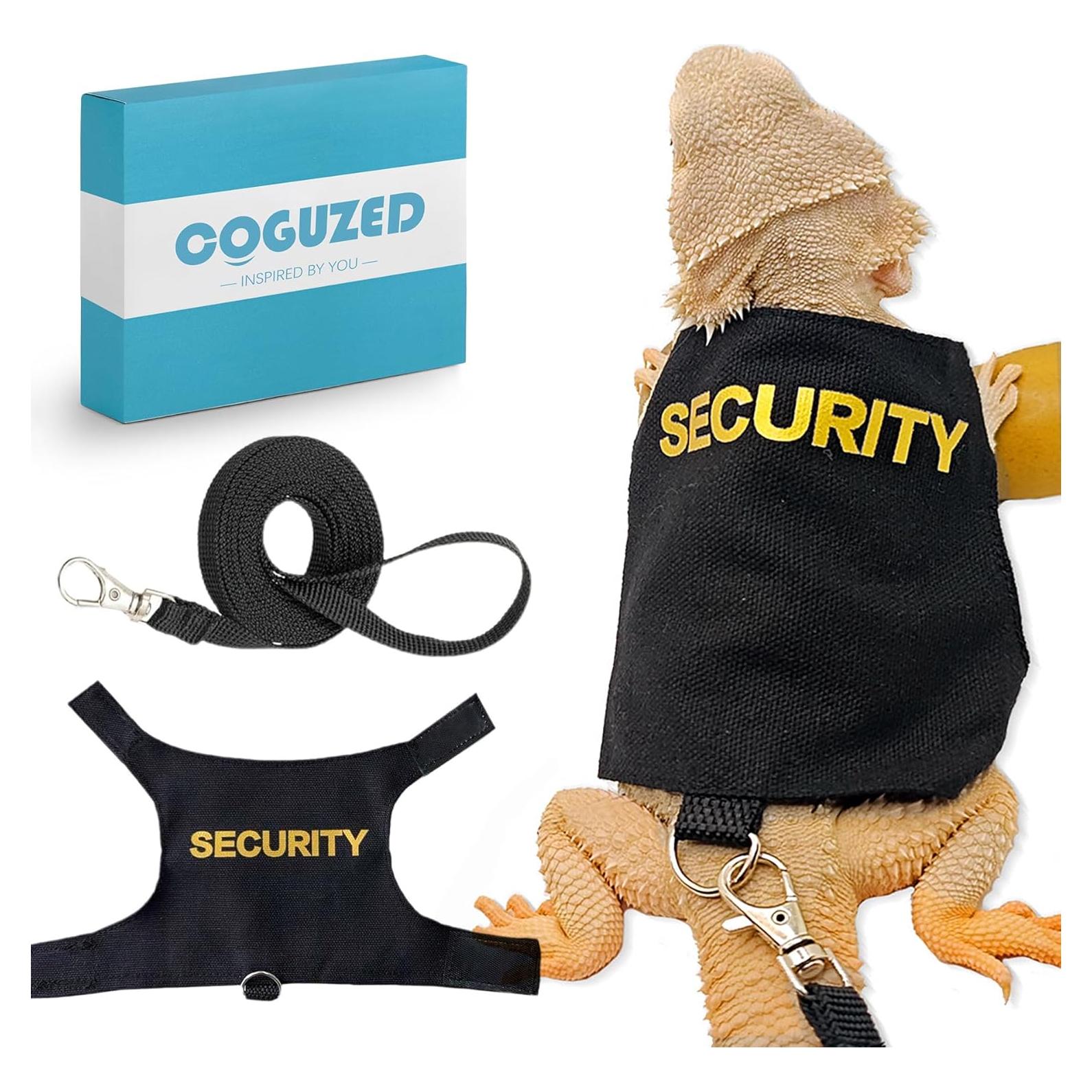 Conjunto de Arnés y Correa Ajustable CoguZed para Dragón Barbudo