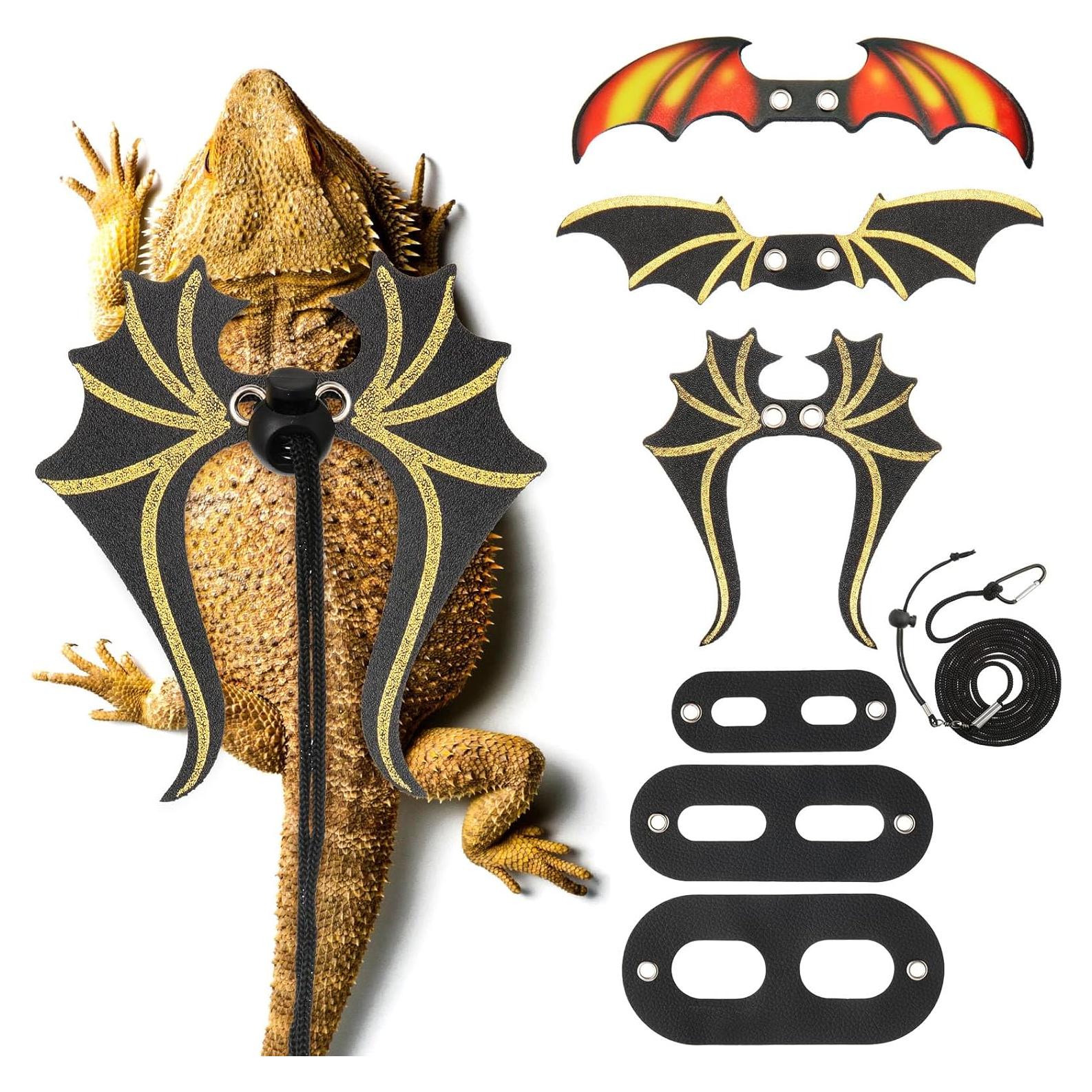 Conjunto de Correa y Arnés Ajustable Wesnoy para Dragón Barbudo