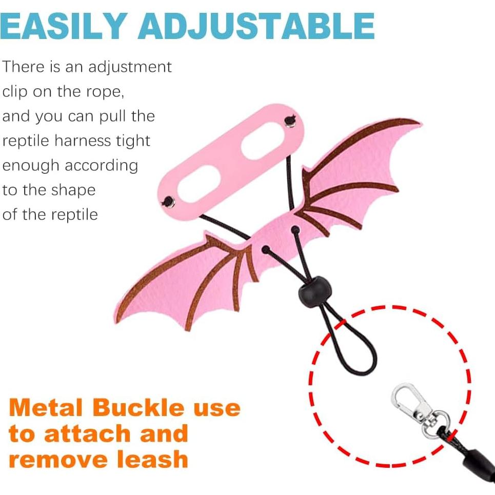 Conjunto Arnés y Correa Ajustable CoguZed para Dragón Barbudo S/M/L