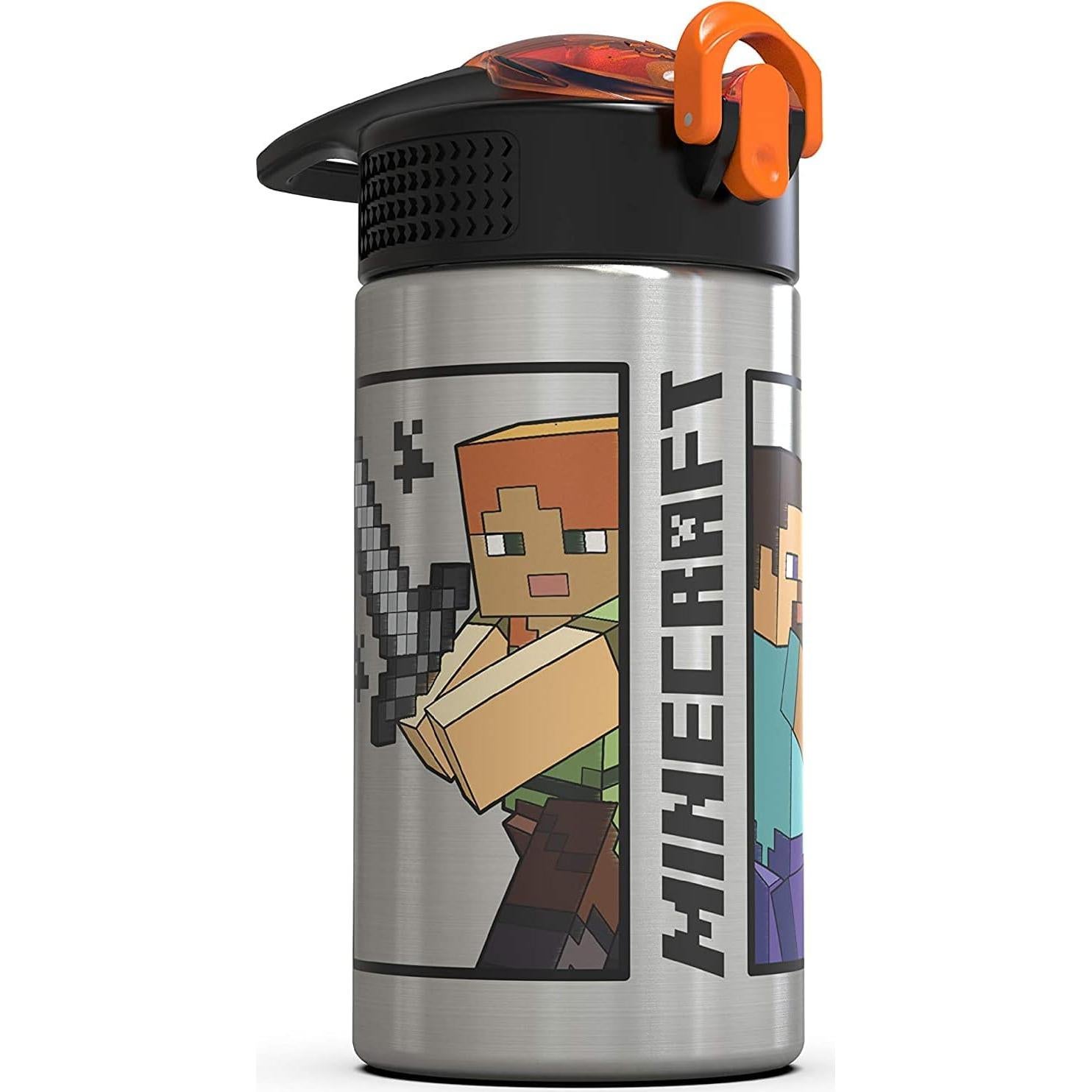 Botella de Agua Inoxidable Zak Minecraft 457 ml con Asa