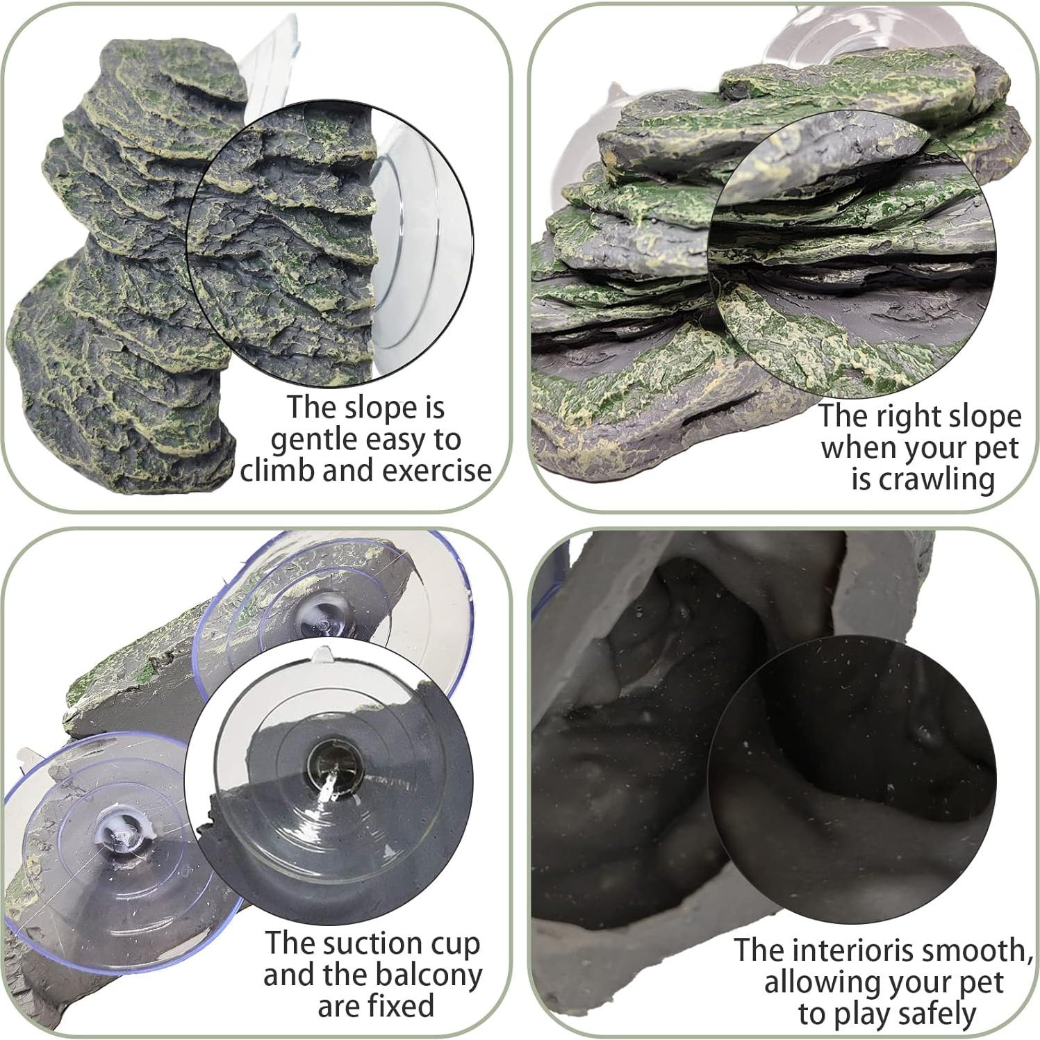 Plataforma de Sol para Tortugas PINVNBY 15.2x6.9 cm Resina