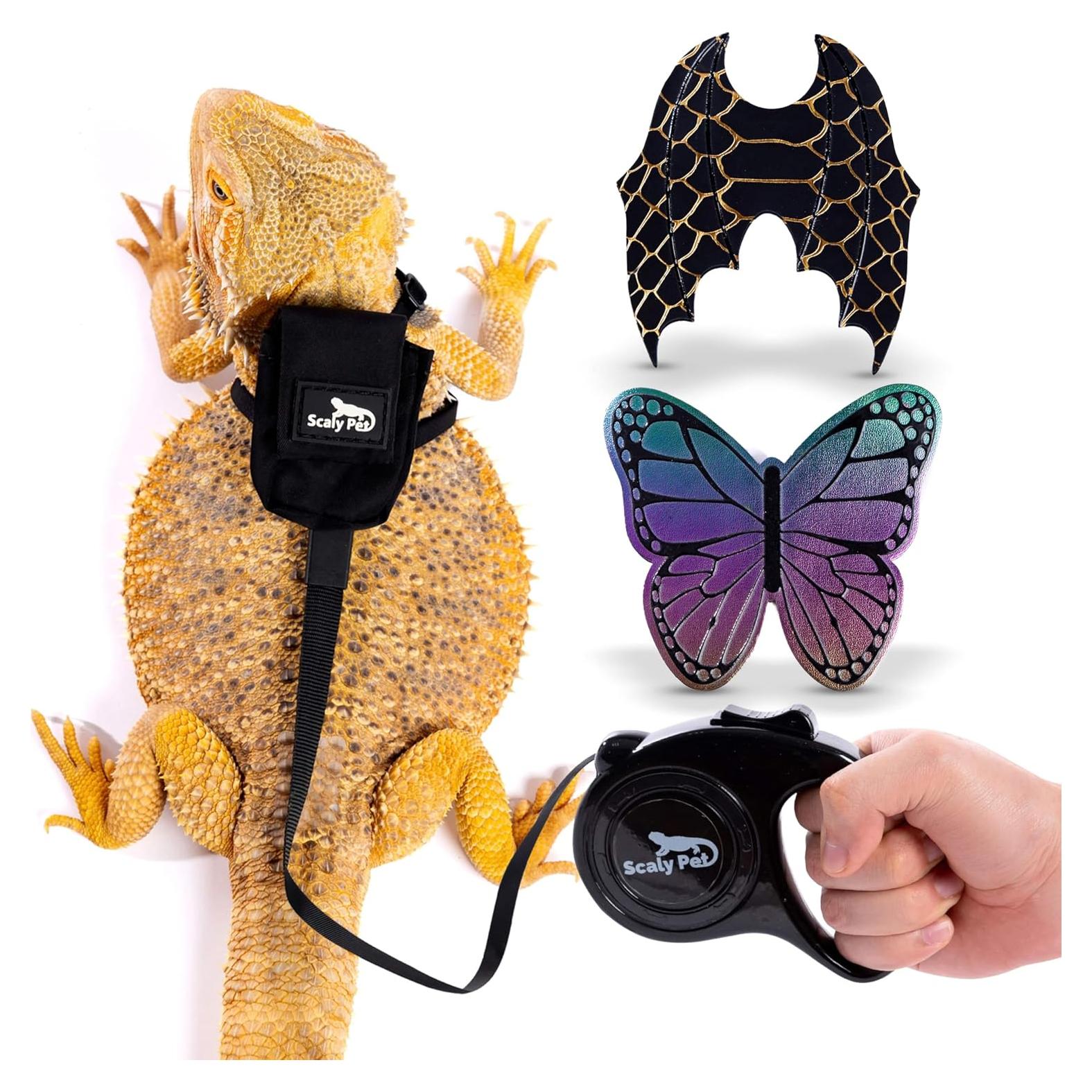 Conjunto Arnés y Correa Ajustable Scaly Pet para Dragón Barbudo