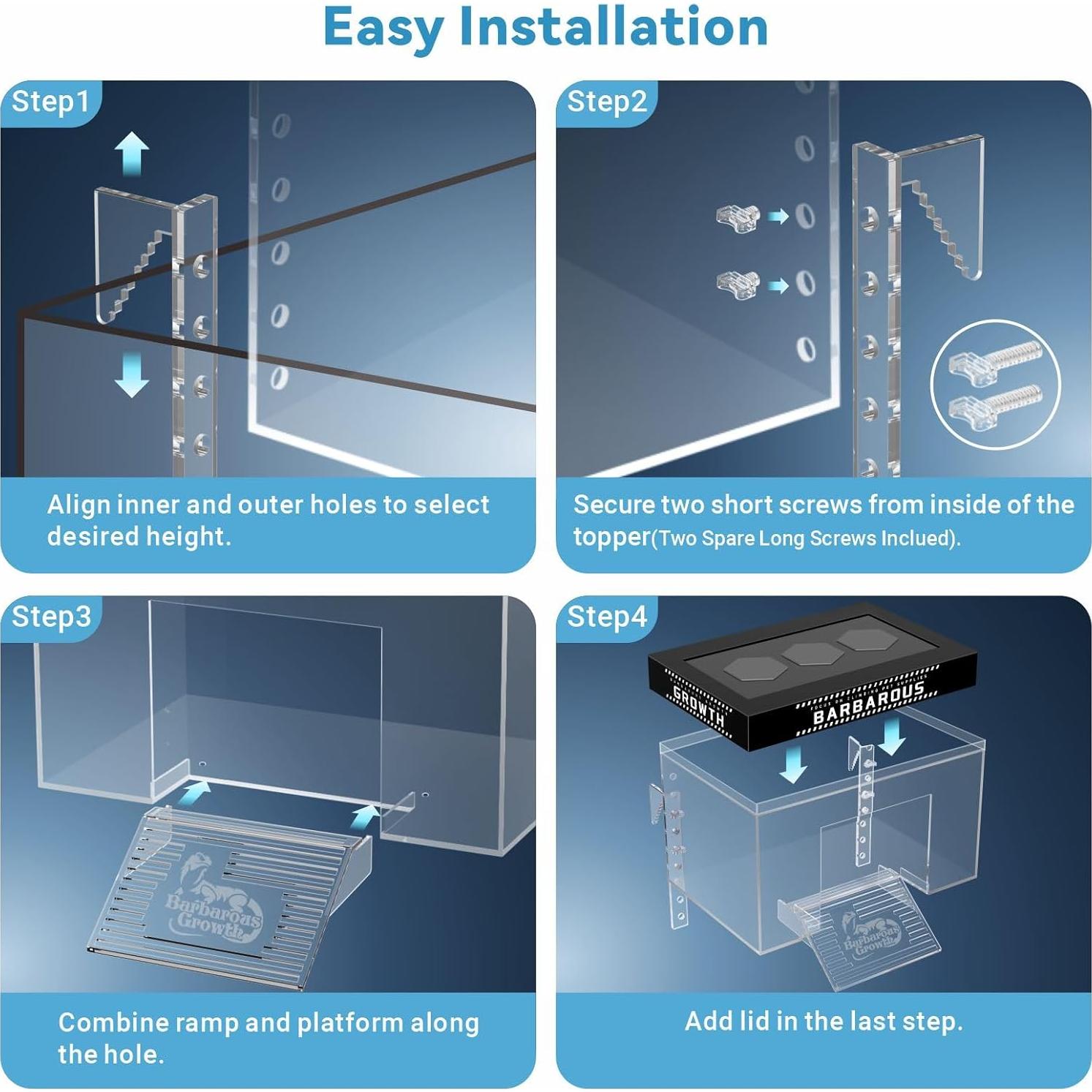 Plataforma de Basking Ajustable GOZILLA para Tortugas Pequeñas