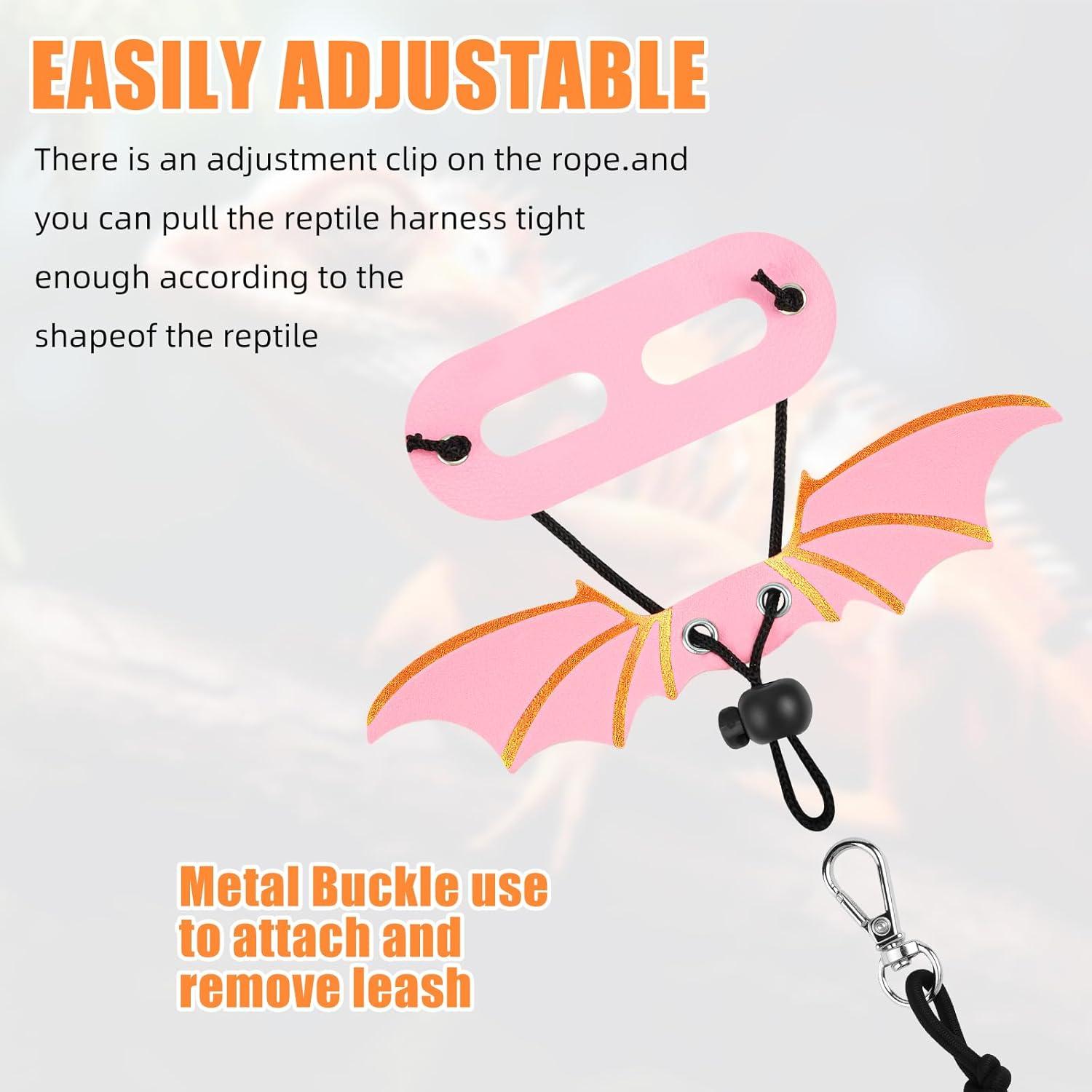 Conjunto Correa y Arnés Ajustable para Dragón Barbudo Fampery