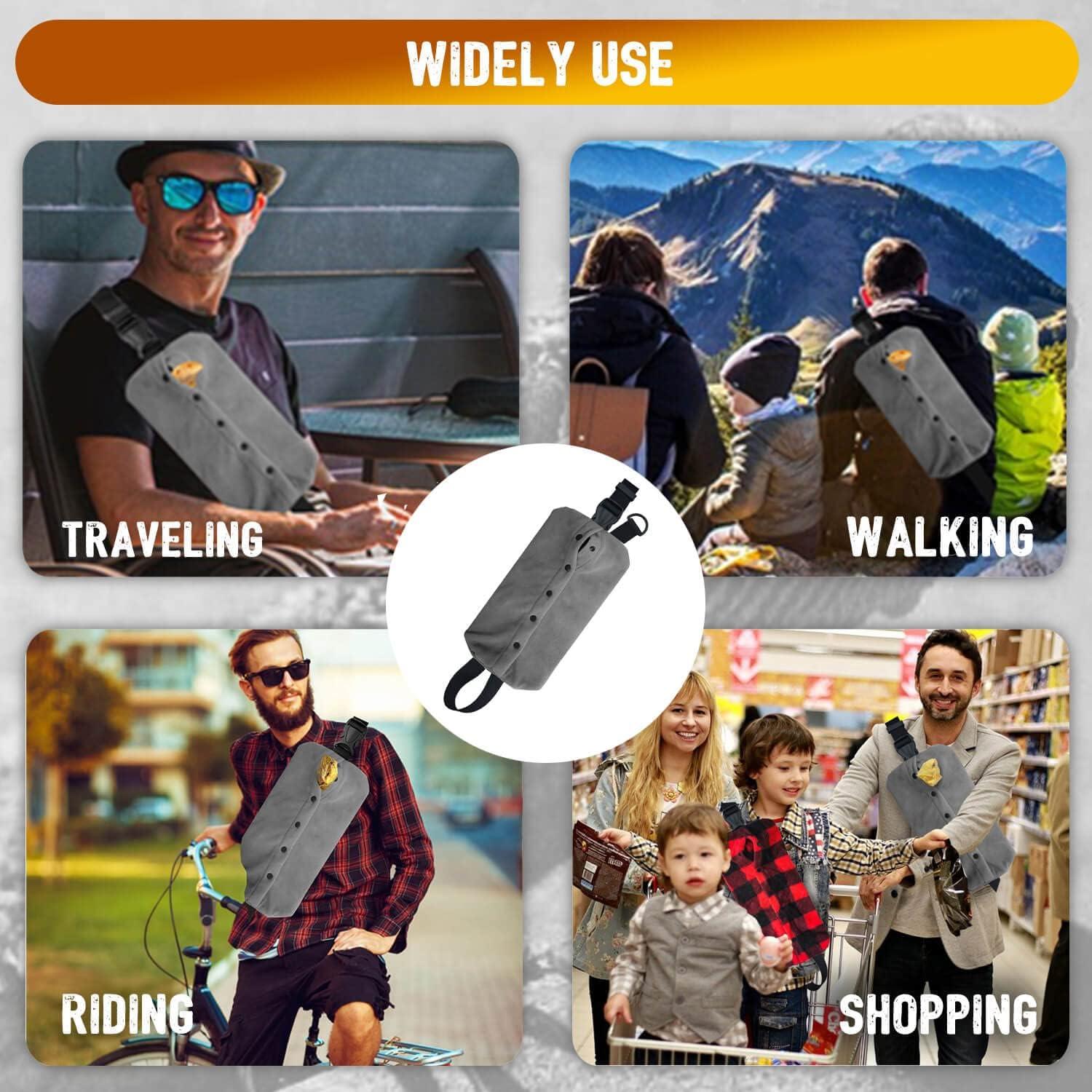 Arnés y Correa de Cuero Ajustable WATFOON + Bolsa Transportadora XL