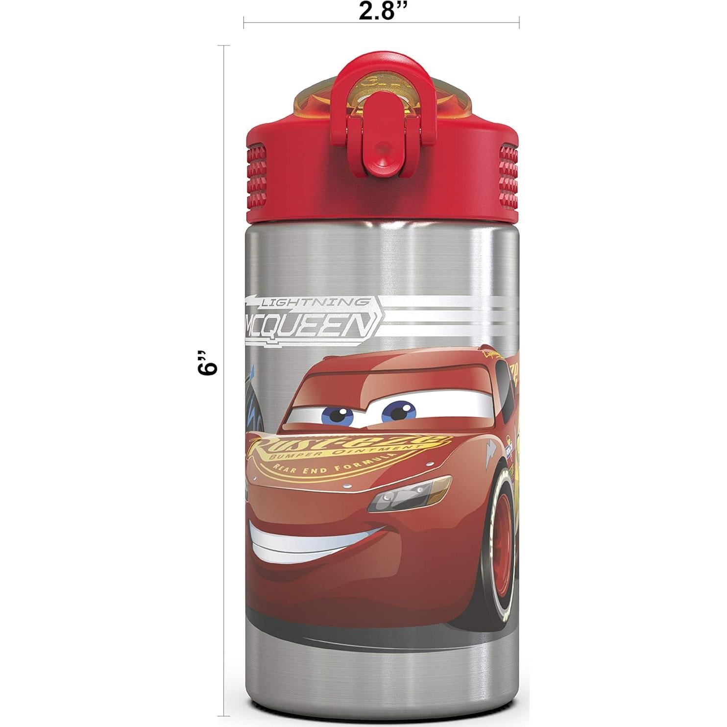Botella de Agua Zak Designs Cars 3 15.5 oz Acero Inoxidable