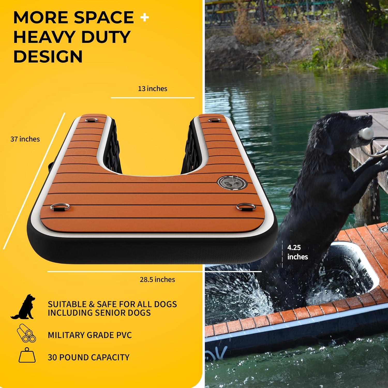 Rampa Inflable para Perros DOK Dog-DOK Mini 13.6kg PVC