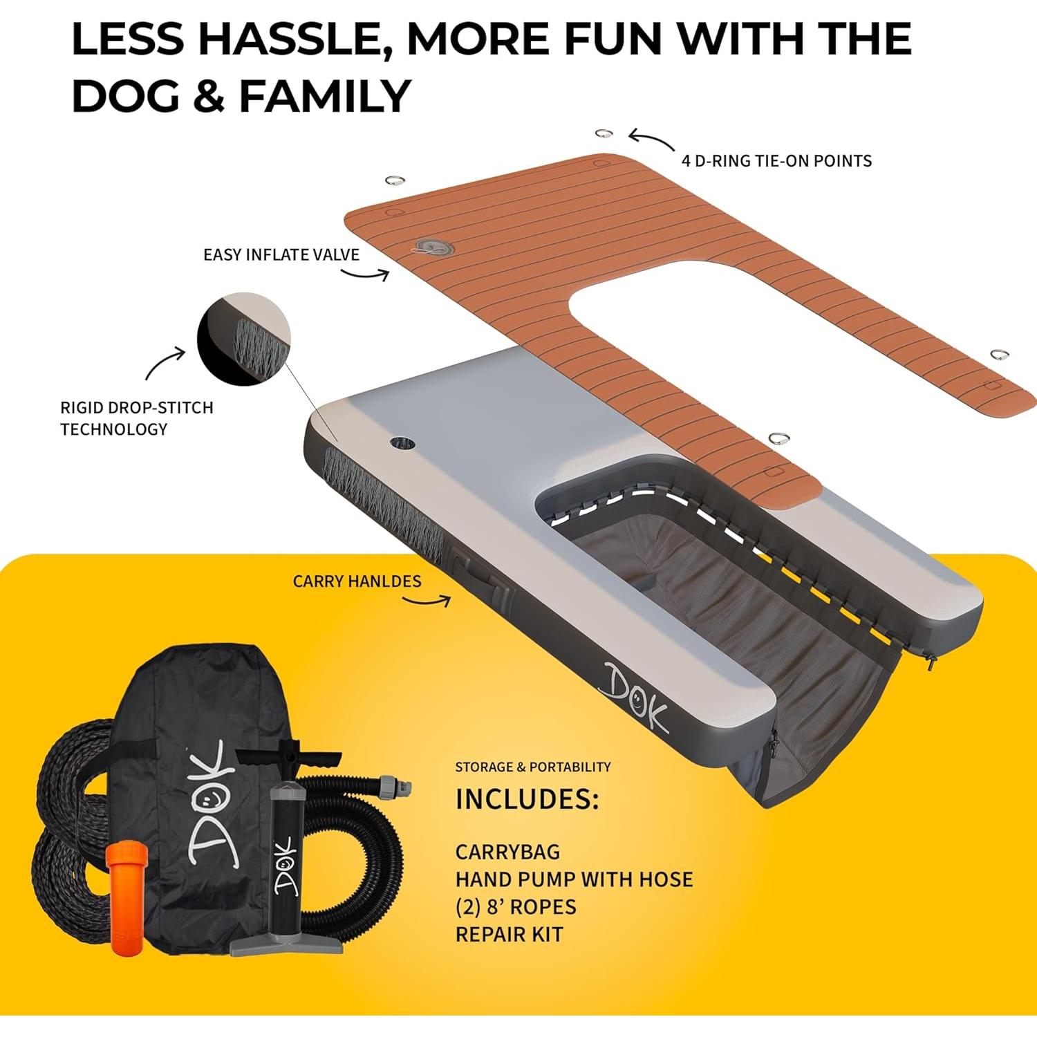 Rampa Inflable para Perros DOK Dog-DOK Mini 13.6kg PVC