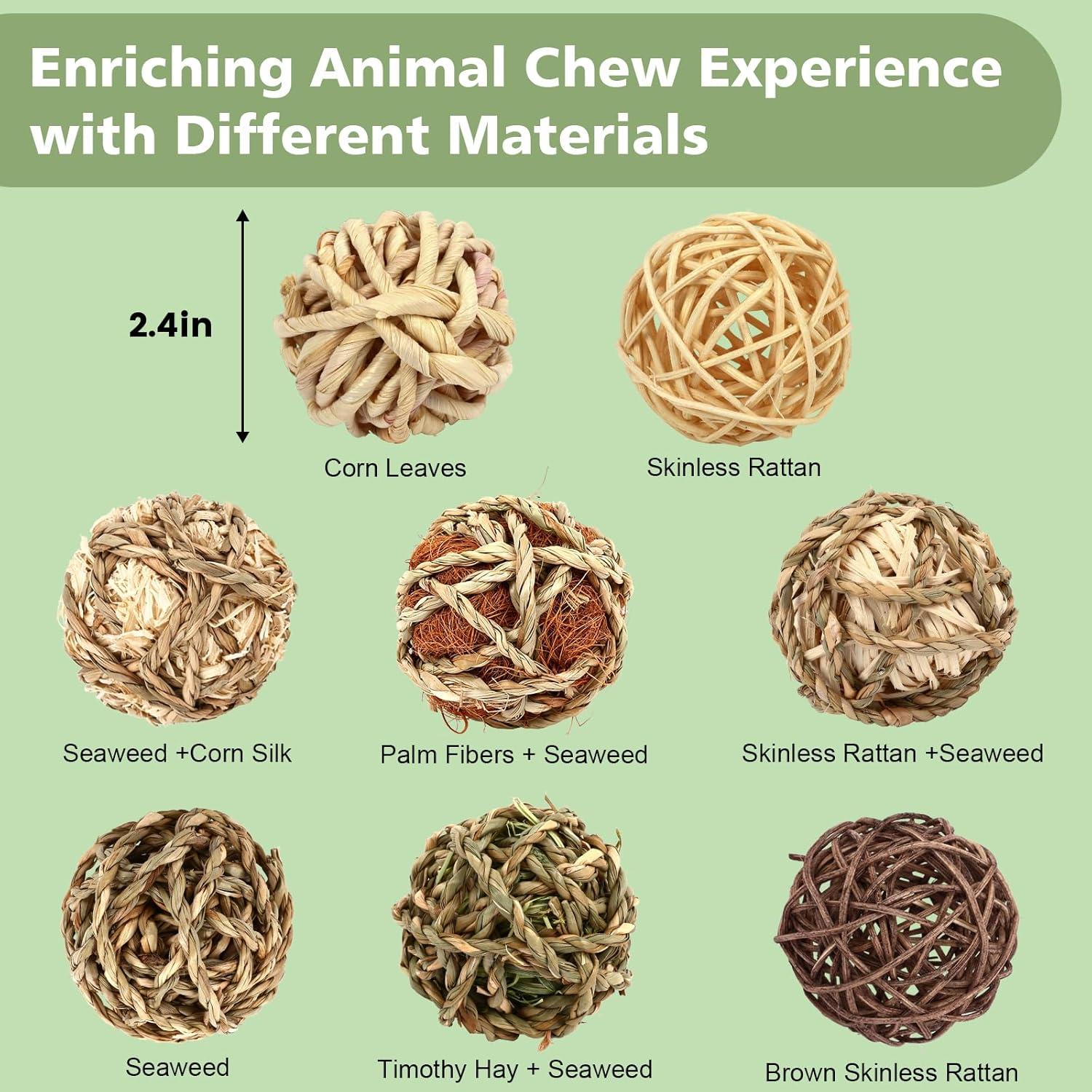 Bolas de Heno para Masticar VESPRO - 8 Piezas Naturales