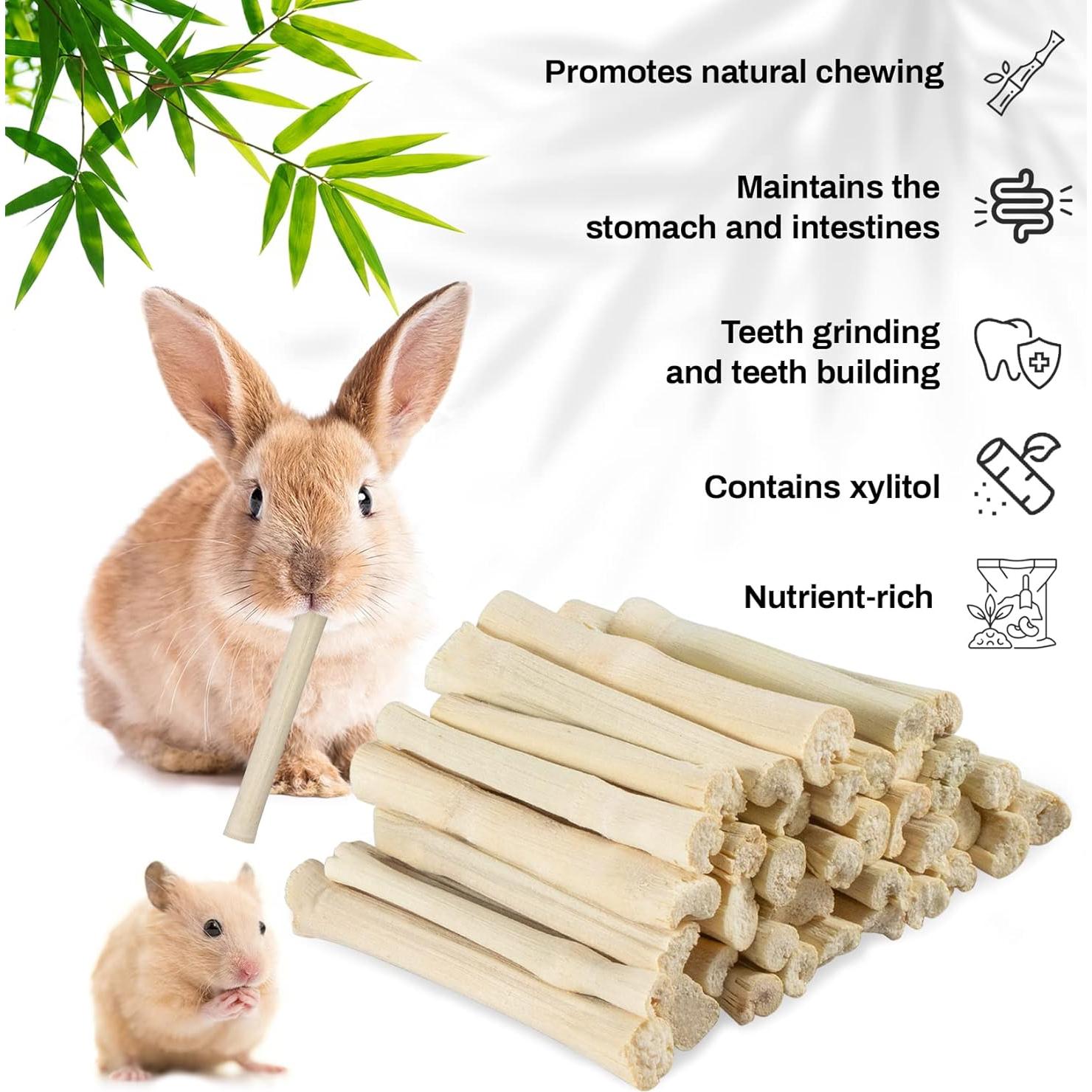 Palitos de Madera de Bambú Dulce Sukh 240g para Conejos