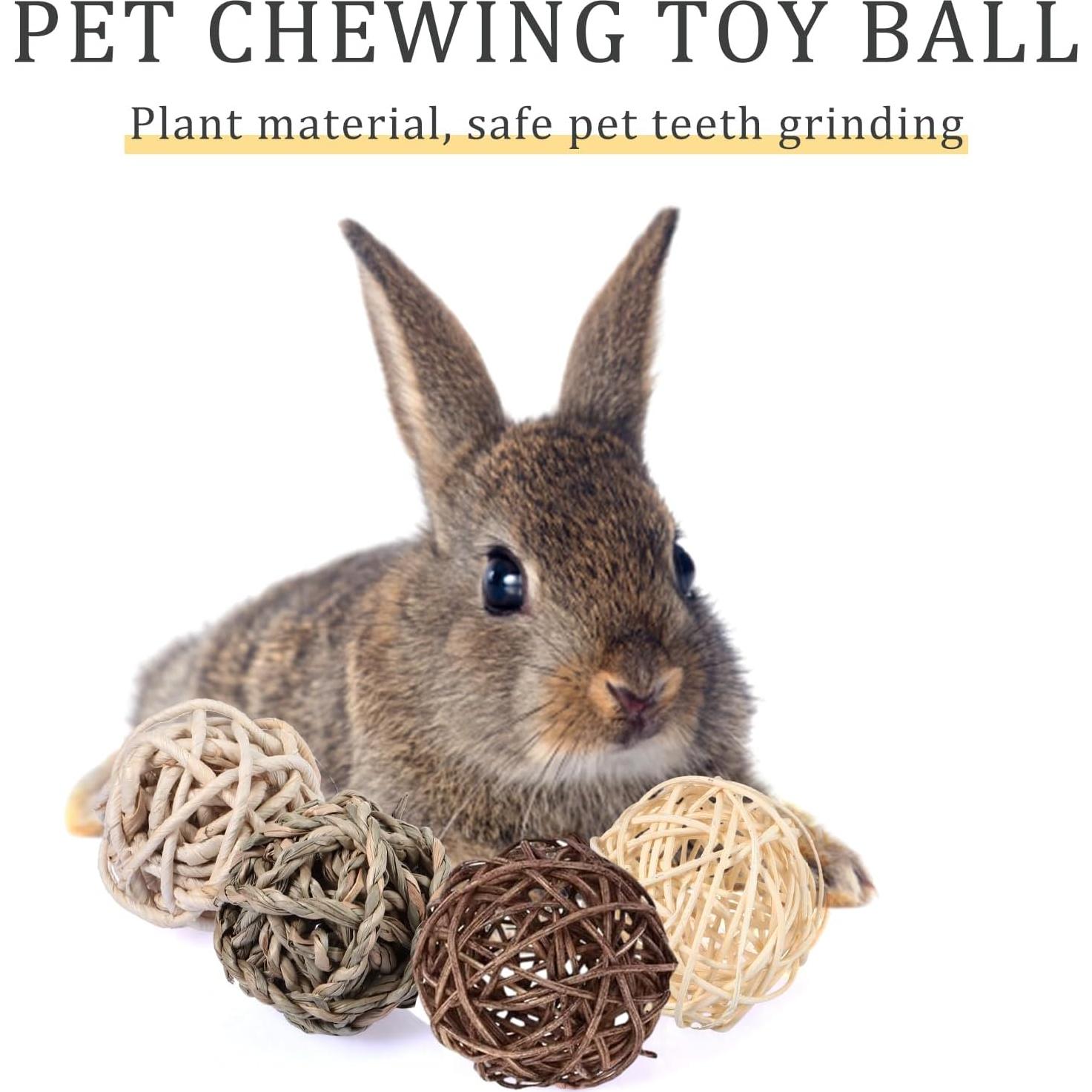 Bolas de Masticar para Conejos Skylety - 15 Piezas de Hierba