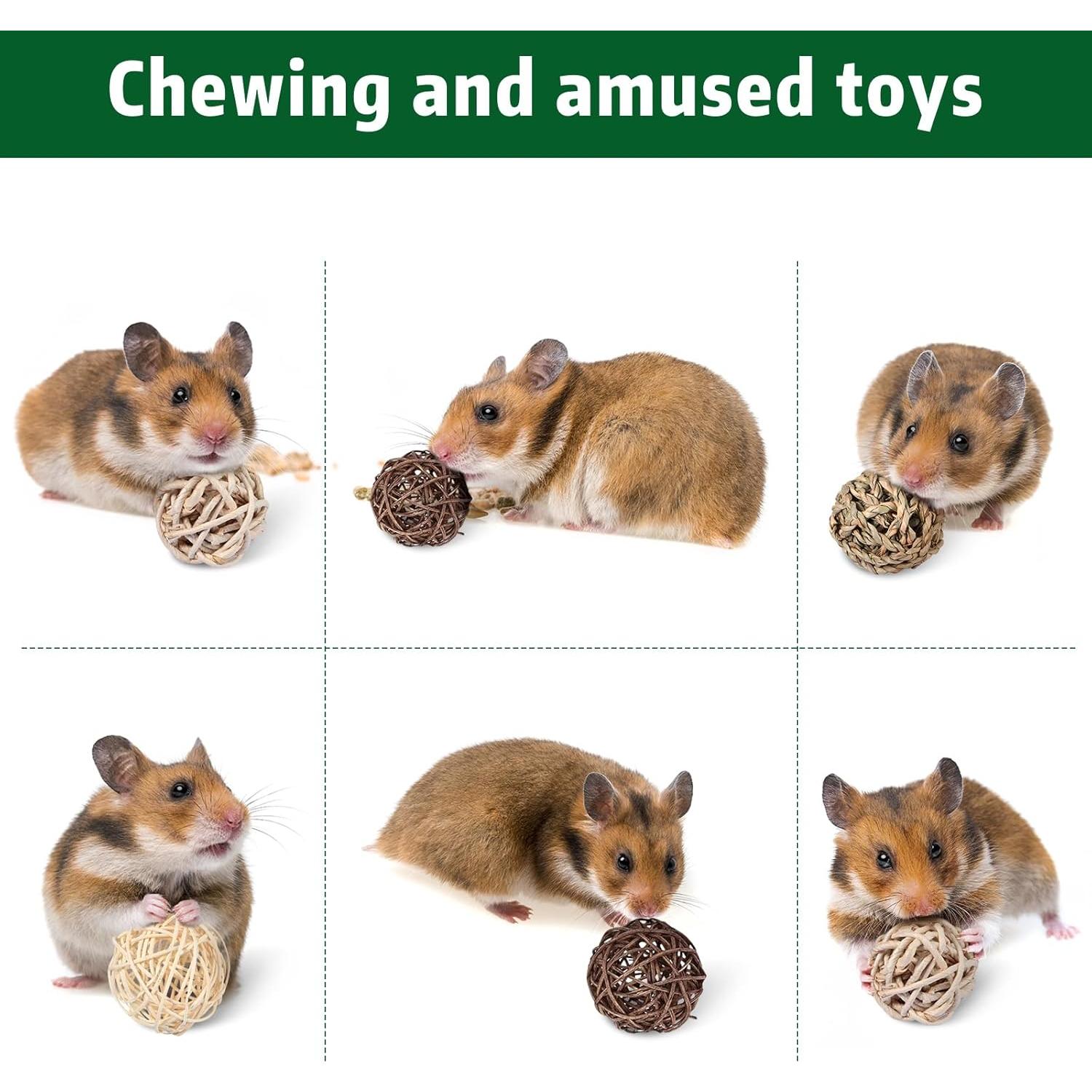 Bolas de Masticar para Conejos Skylety - 15 Piezas de Hierba