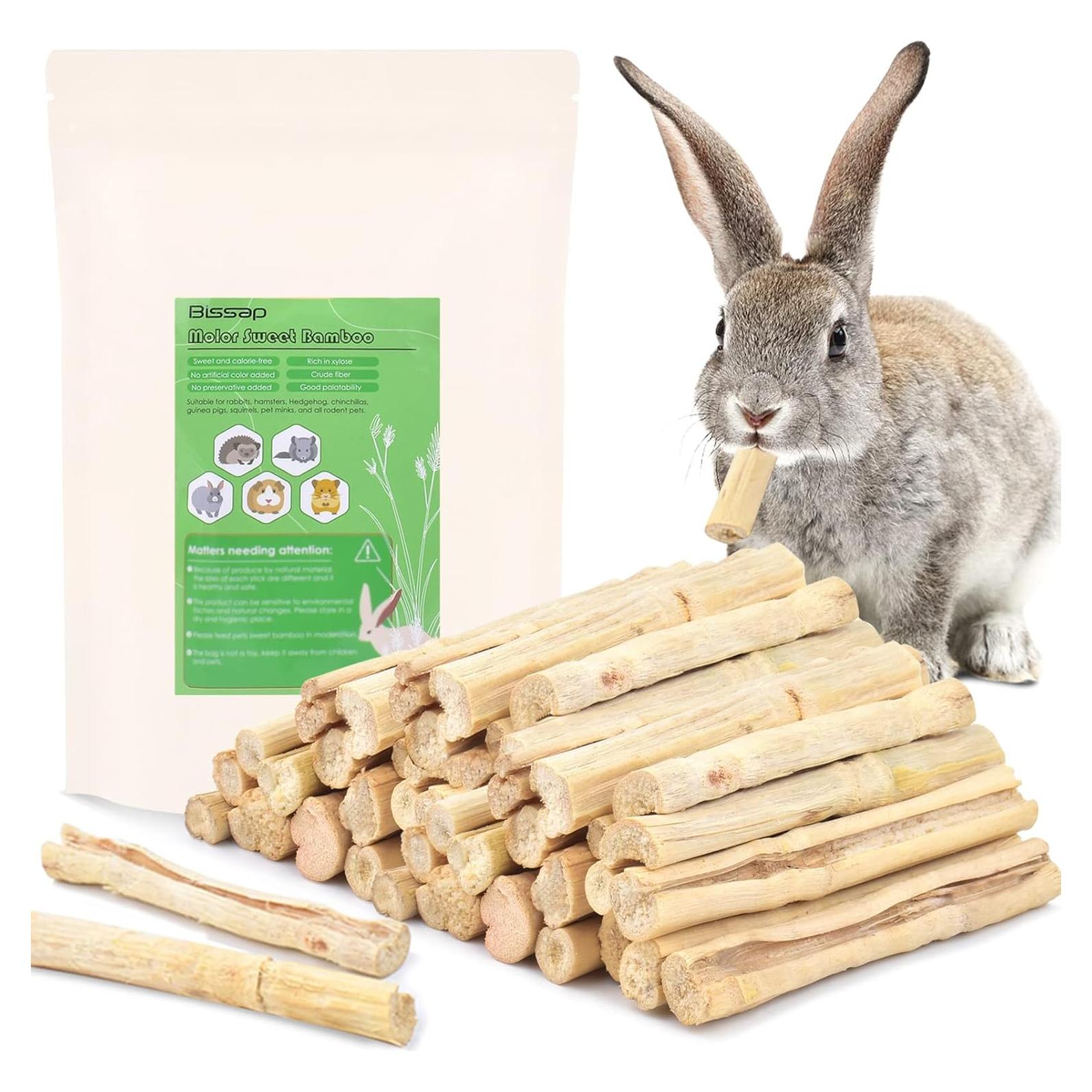 Palitos de Masticar de Bambú Dulce Bissap 700g para Conejos