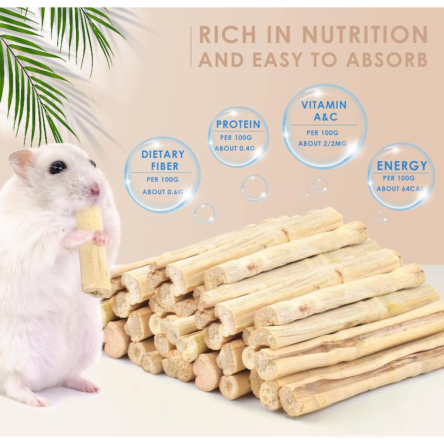 Palitos de Masticar de Bambú Dulce Bissap 700g para Conejos
