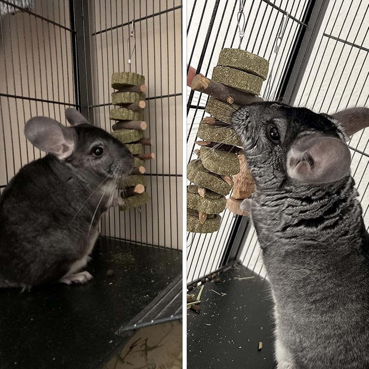 Juguetes de Masticar para Conejos PINVNBY - Madera Orgánica 20.8 cm