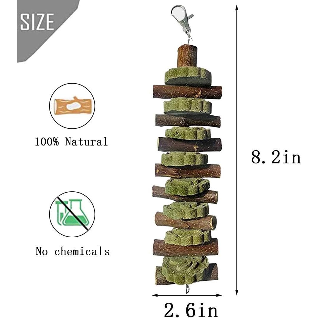 Juguetes de Masticar para Conejos PINVNBY - Madera Orgánica 20.8 cm