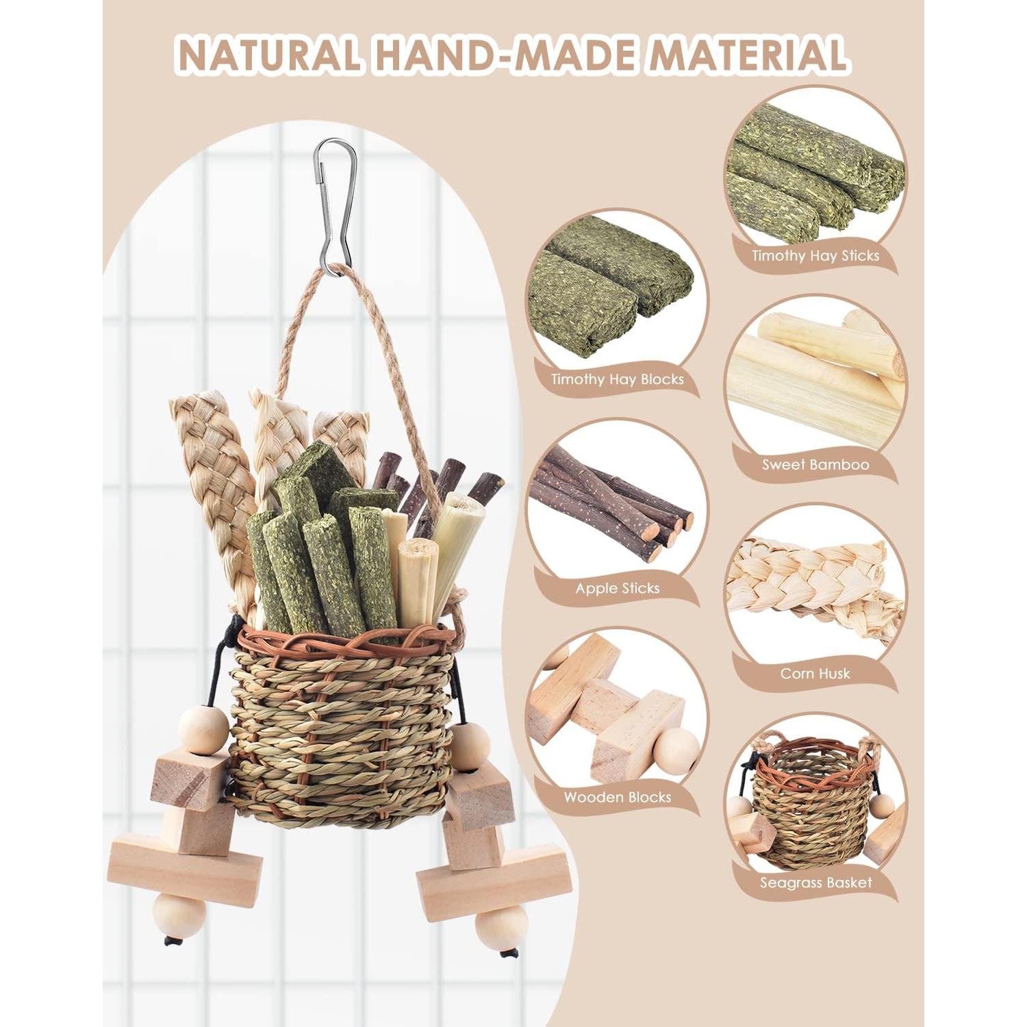 Juguete Masticable Bissap para Conejos y Chinchillas 7.6x8.9cm