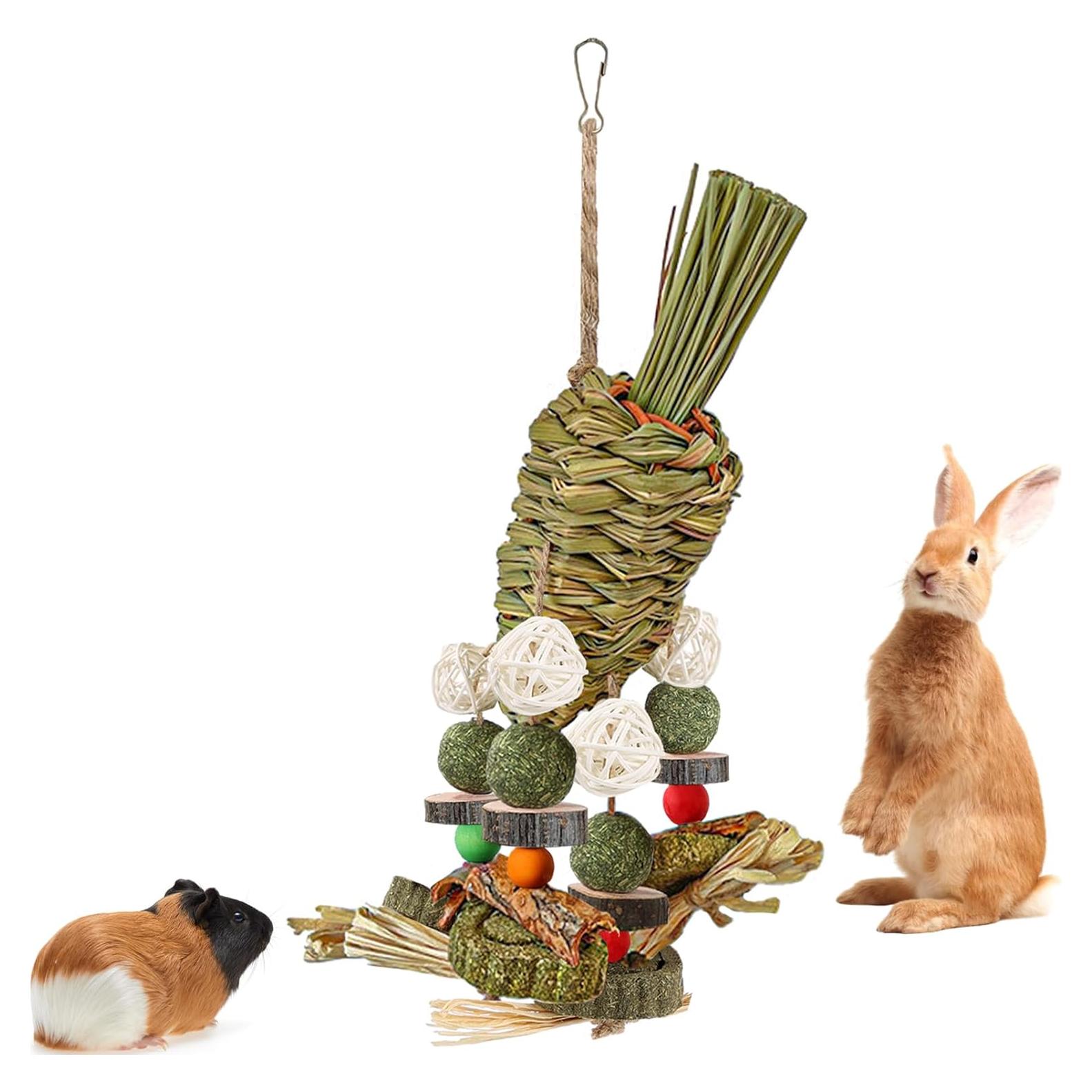 Juguete de Masticar para Conejos Mechpia - Natural y Colgante
