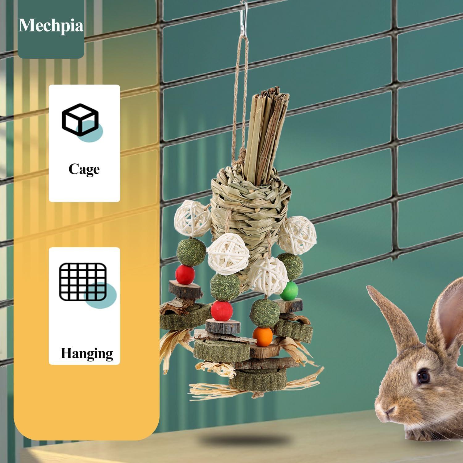 Juguete de Masticar para Conejos Mechpia - Natural y Colgante