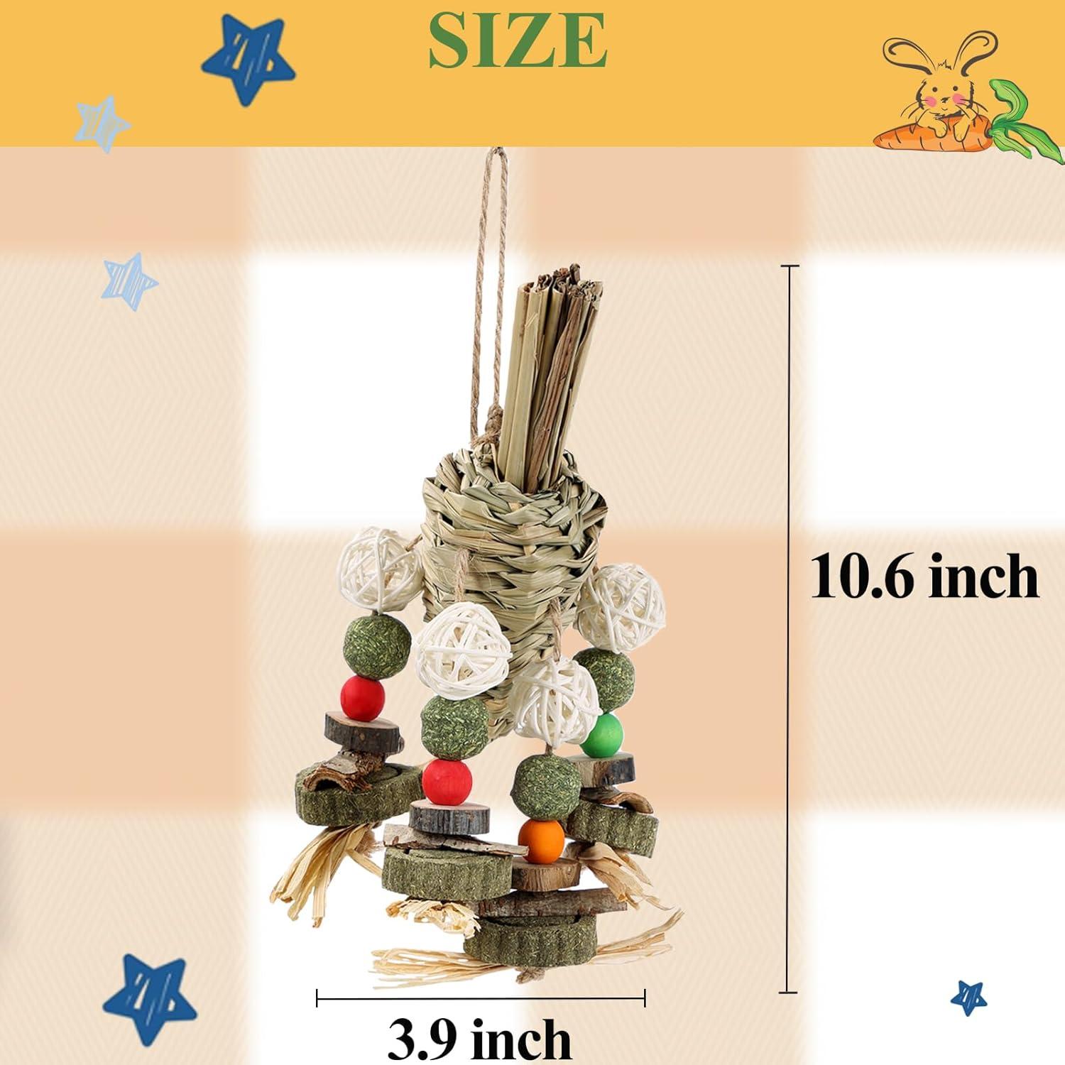 Juguete de Masticar para Conejos Mechpia - Natural y Colgante