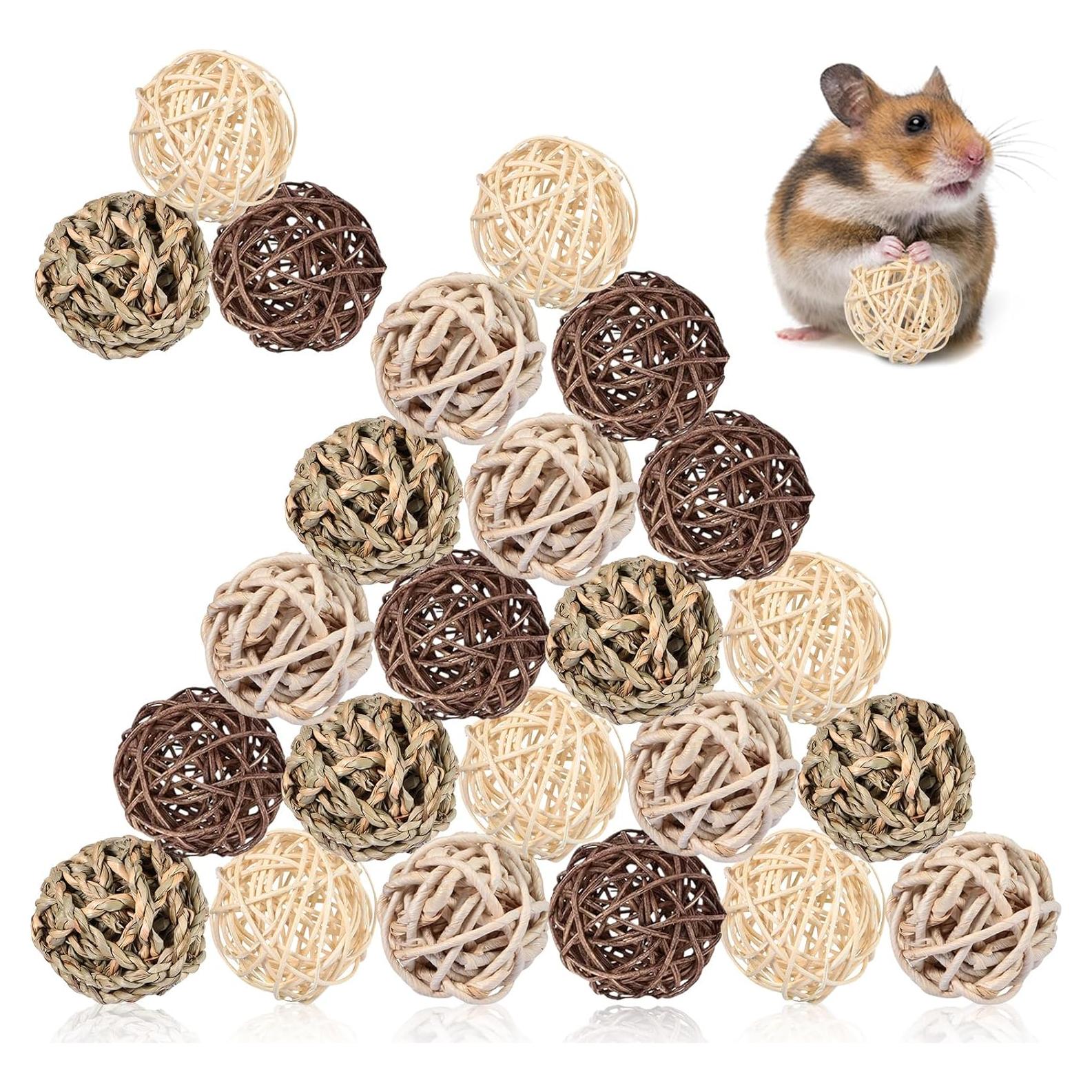 Juguetes para Conejos y Cobayas Sosation - 24 Paquetes de Bolas de Masticar