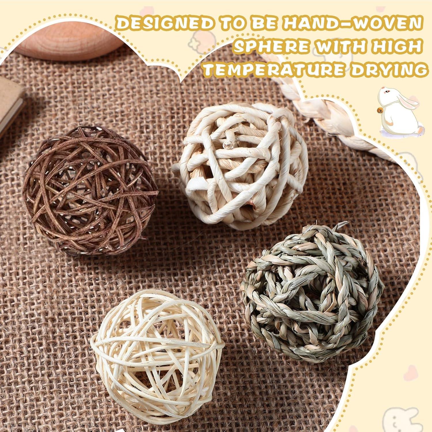 Juguetes para Conejos y Cobayas Sosation - 24 Paquetes de Bolas de Masticar