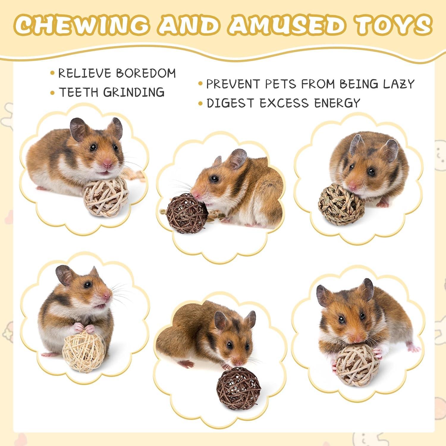 Juguetes para Conejos y Cobayas Sosation - 24 Paquetes de Bolas de Masticar