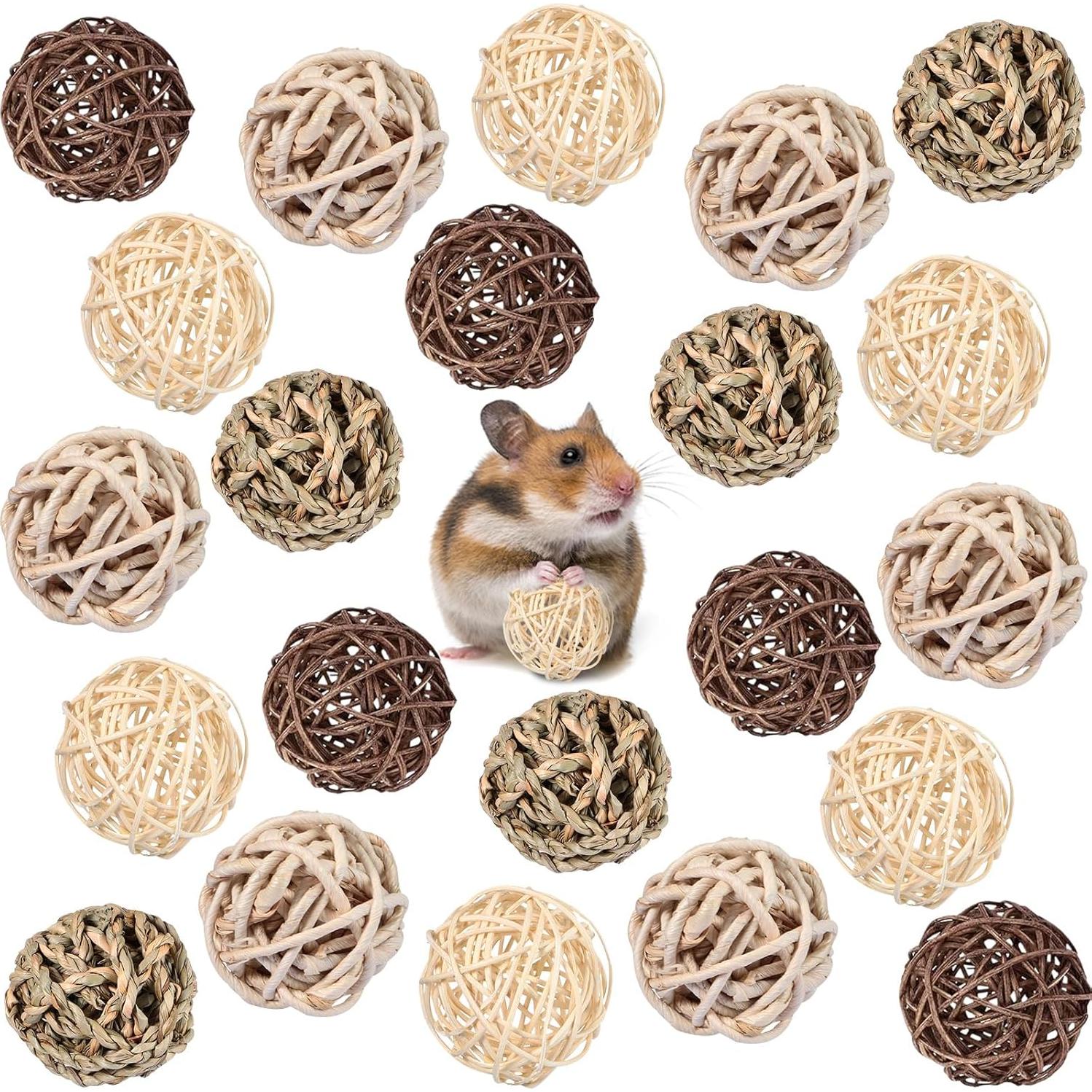 Juguetes para Conejos y Cobayas Sosation - 24 Paquetes de Bolas de Masticar