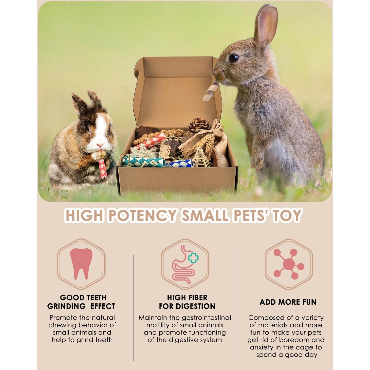 Juguete de Masticar Bissap para Conejos y Roedores 20cm