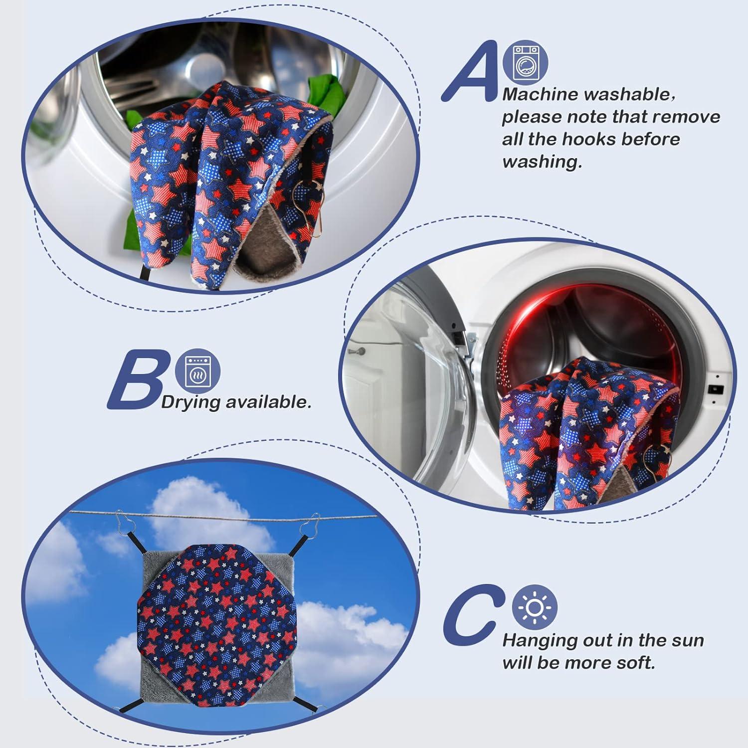 Juego de Hamaca y Túnel para Hurones y Hámsters Azul