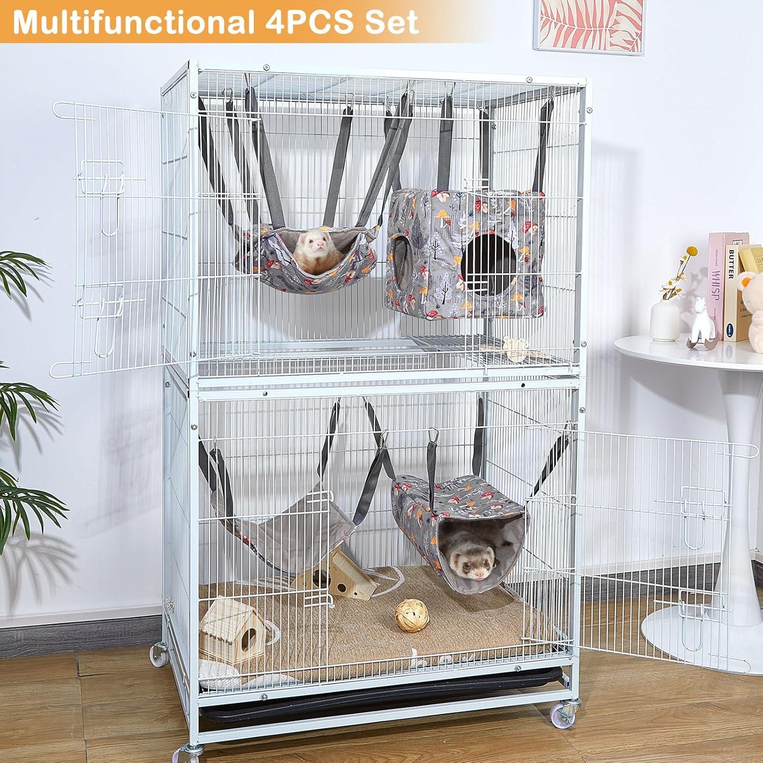 Hamaca para Hurones Glittme Paquete de 4 Accesorios Lavables