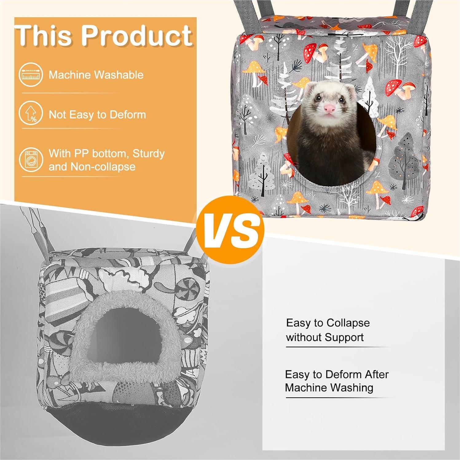 Hamaca para Hurones Glittme Paquete de 4 Accesorios Lavables