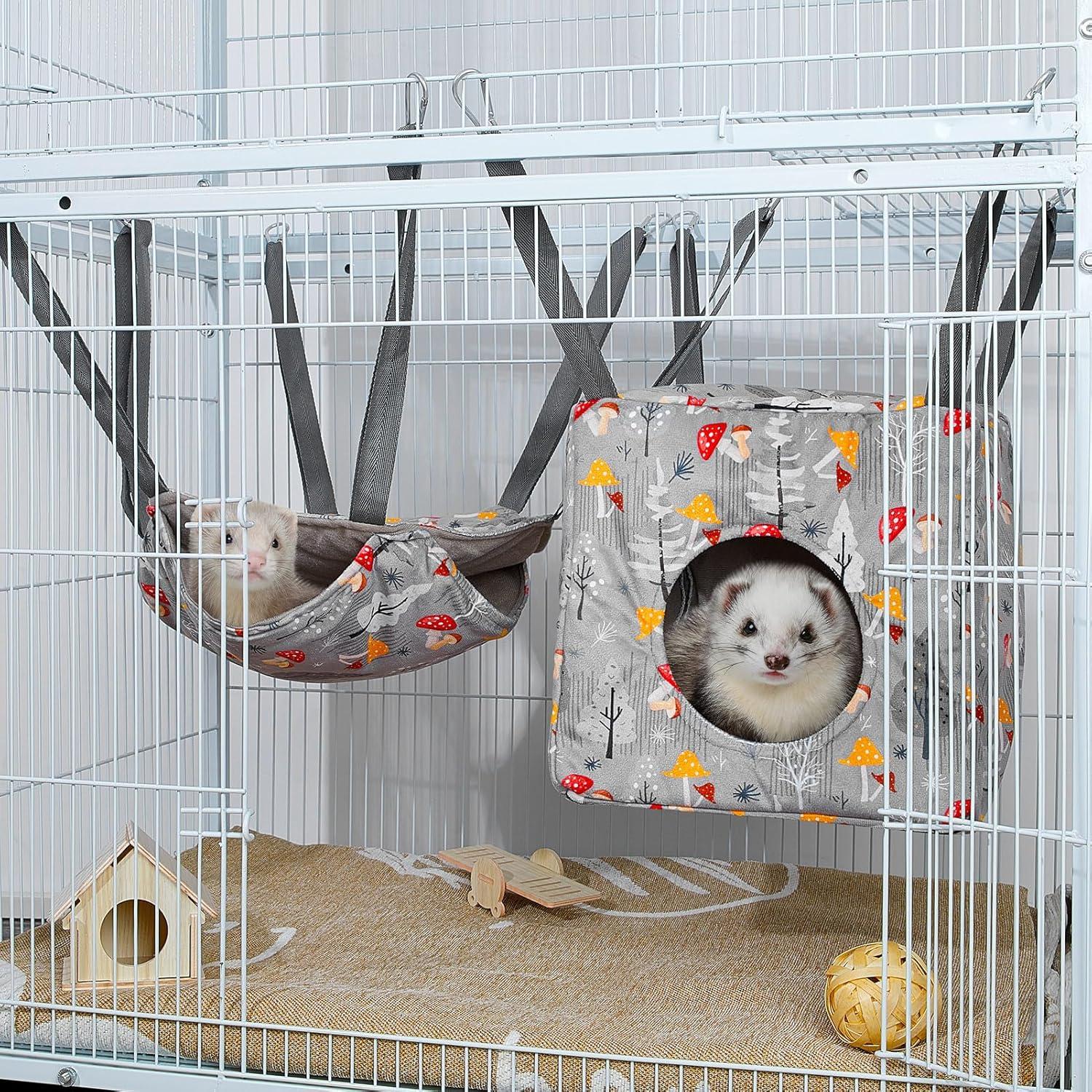 Hamaca para Hurones Glittme Paquete de 4 Accesorios Lavables