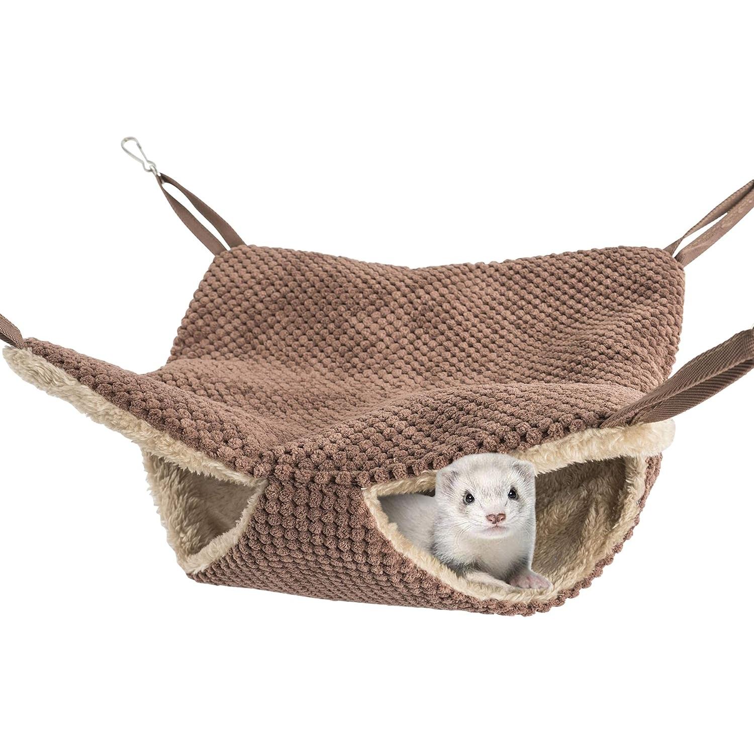 Hamaca Doble Niteangel para Mascotas - Cama de Acurrucamiento Chocolate