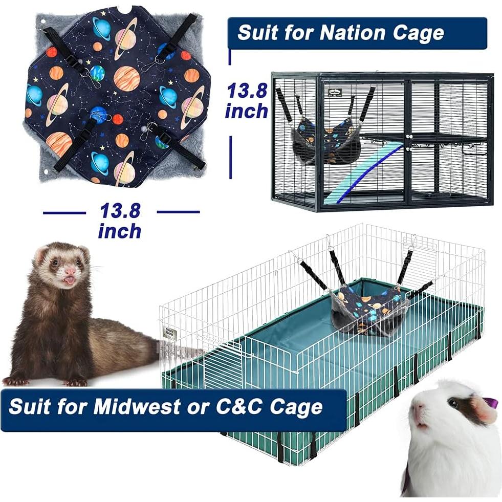 Hamaca para Hurones FULUE Galaxia Negra 2 en 1 35.1x25.4cm