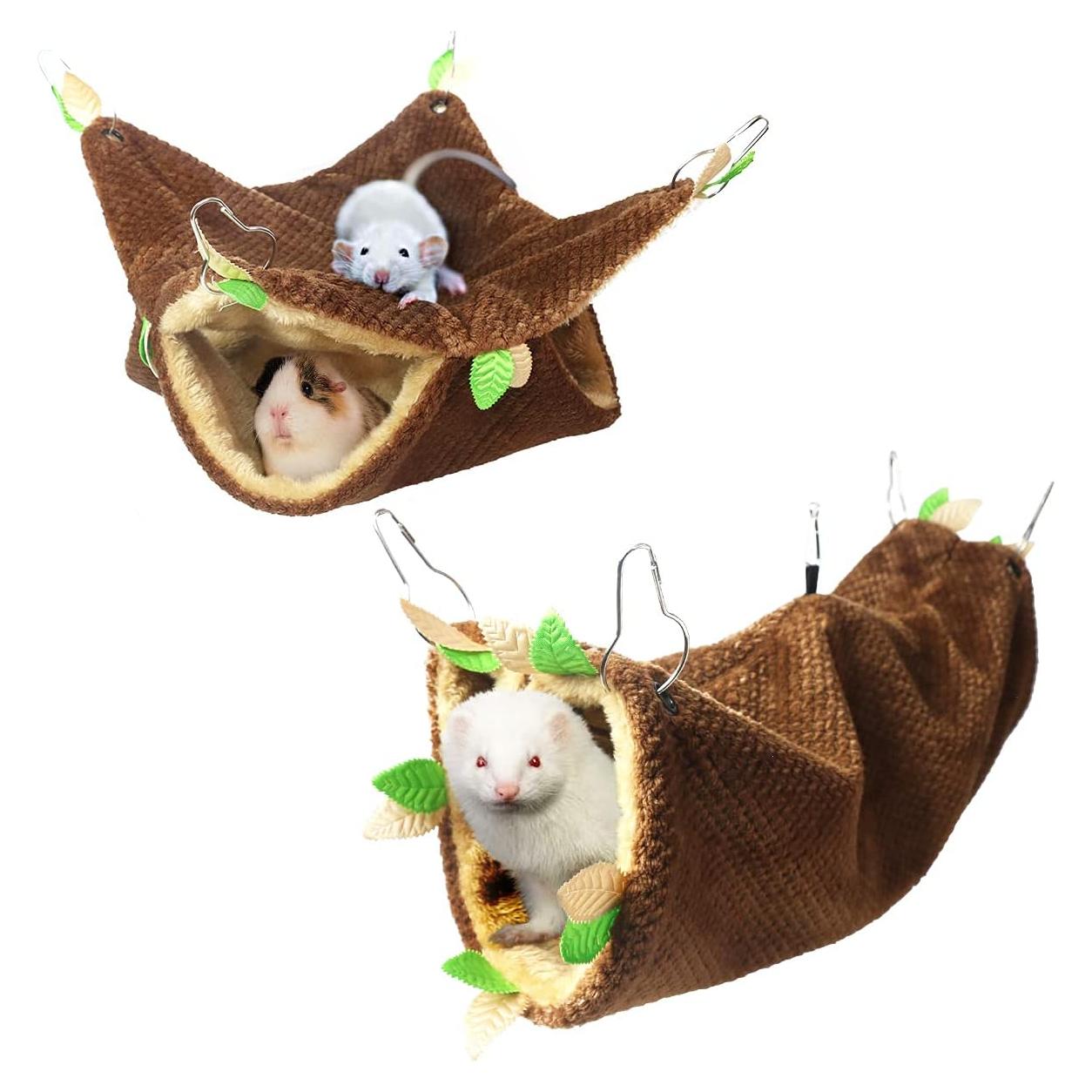 Hamaca y Túnel Colgante para Cobayas y Hurones LEFTSTARER