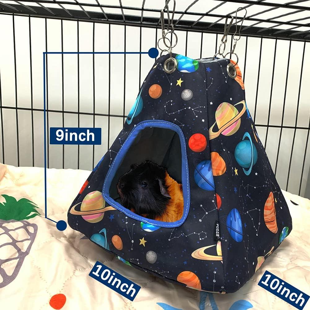 Hamaca Escondite para Cobayas y Hurones FULUE, Patrón Galaxia Negra