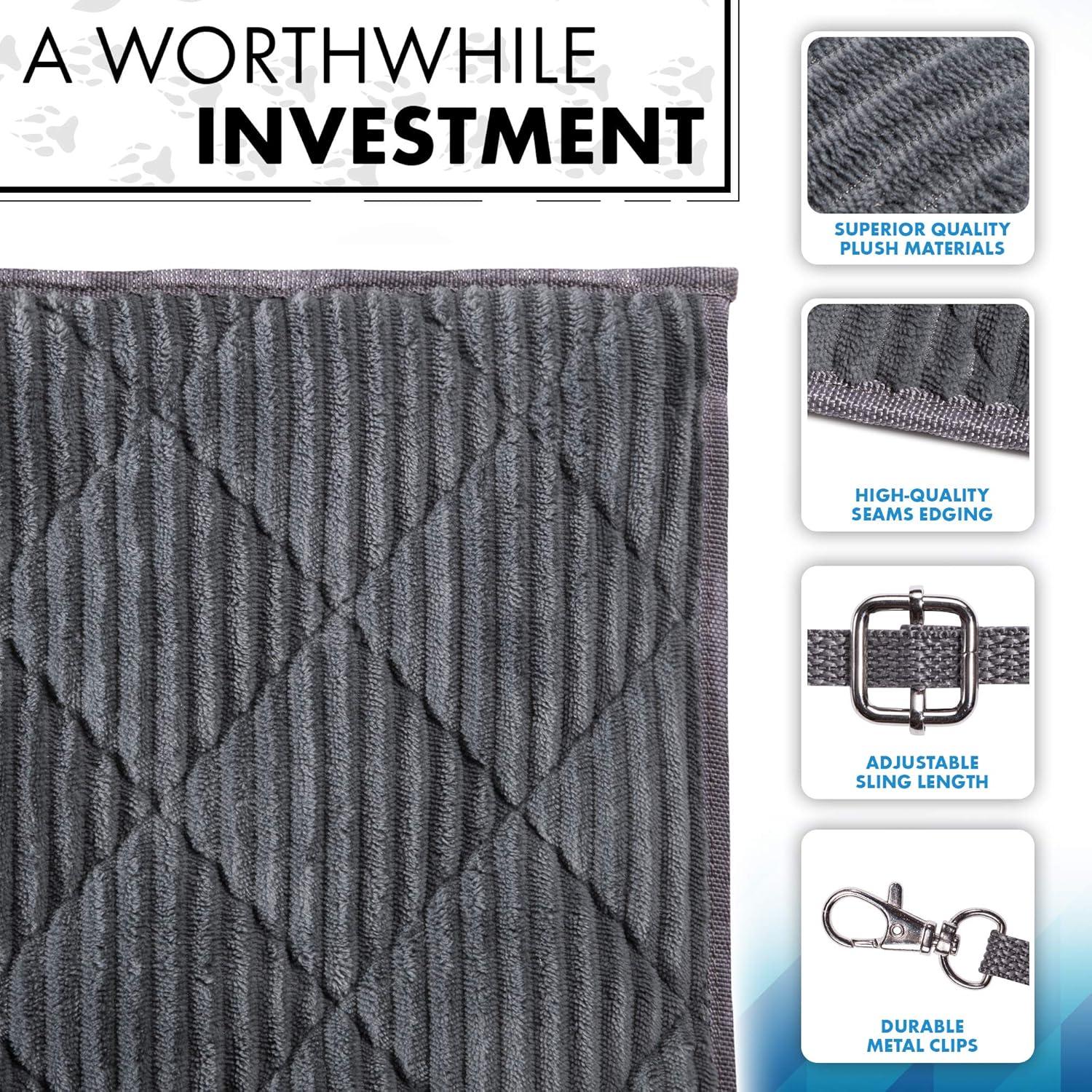 Hamaca para Hurones 2Brothers - Cama Colgante Doble de Felpa Azul