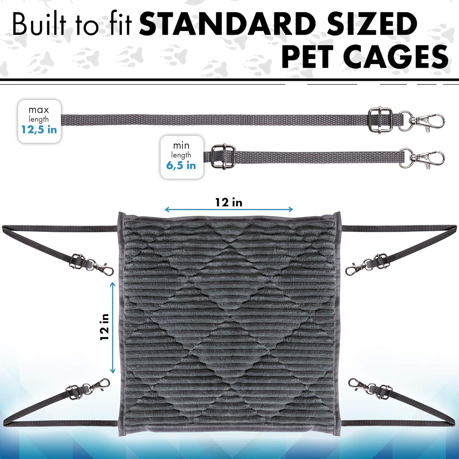 Hamaca para Hurones 2Brothers - Cama Colgante Doble de Felpa Azul