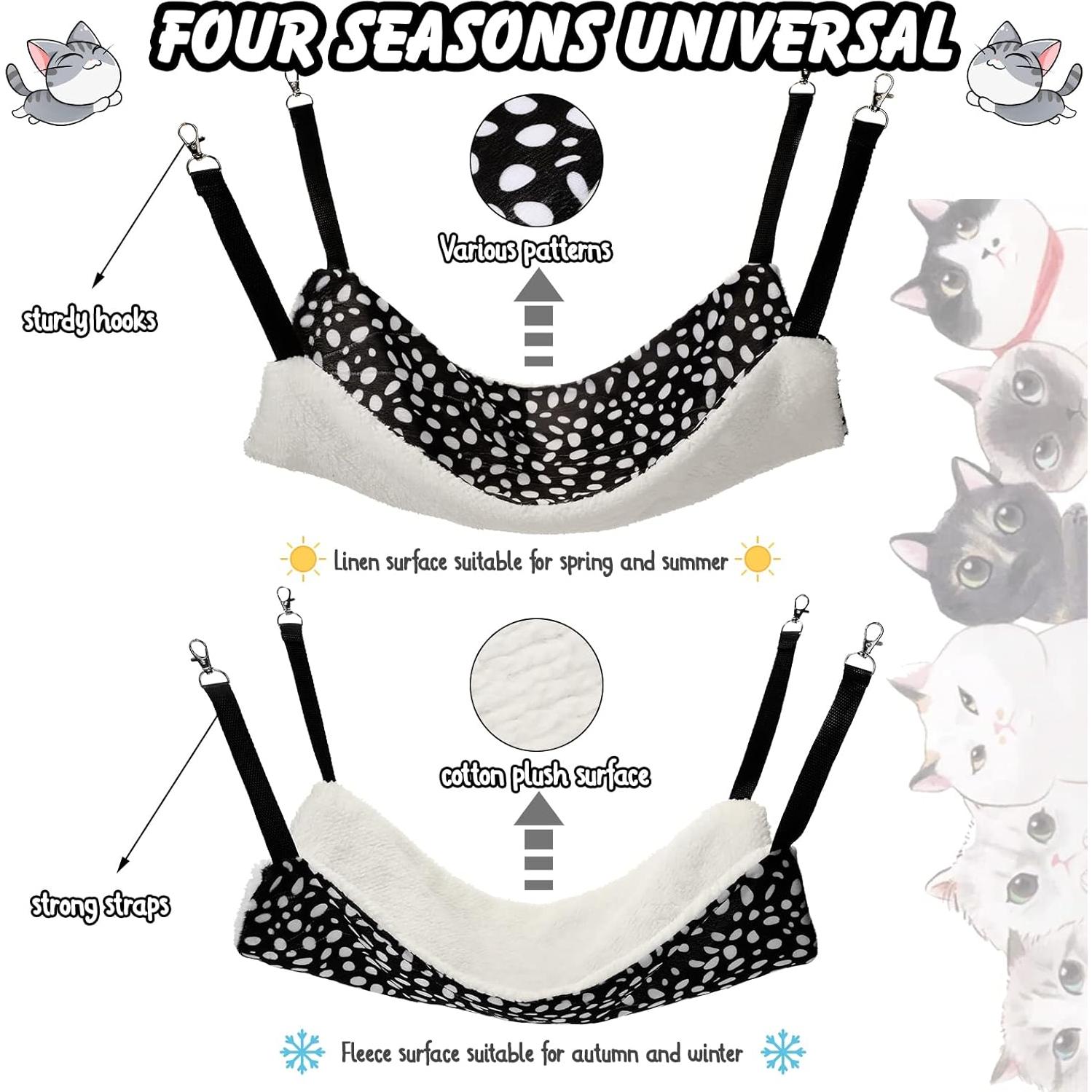 Hamaca Colgante Reversible BBTO para Mascotas Pequeñas 53x35cm