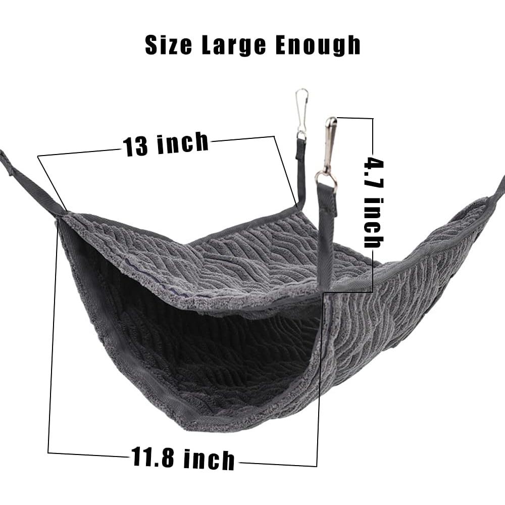 Hamaca Grande para Hurones WOLEDOE - Cama Colgante Gris 30x33 cm