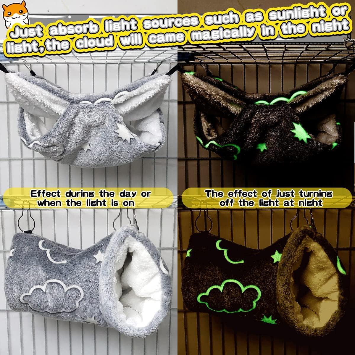 Hamaca y Túnel Noctilucente para Mascotas LEFTSTARER 34x34cm