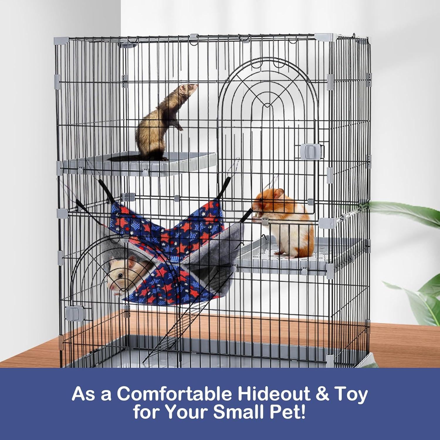 Hamaca para Mascotas Pequeñas Petonfun 30x30 cm Azul