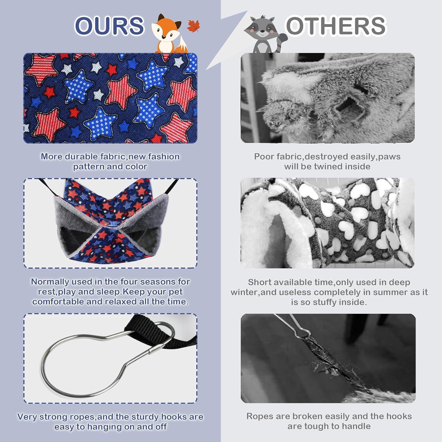 Hamaca para Mascotas Pequeñas Petonfun 30x30 cm Azul