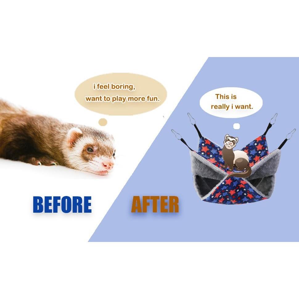 Hamaca para Mascotas Pequeñas Petonfun 30x30 cm Azul