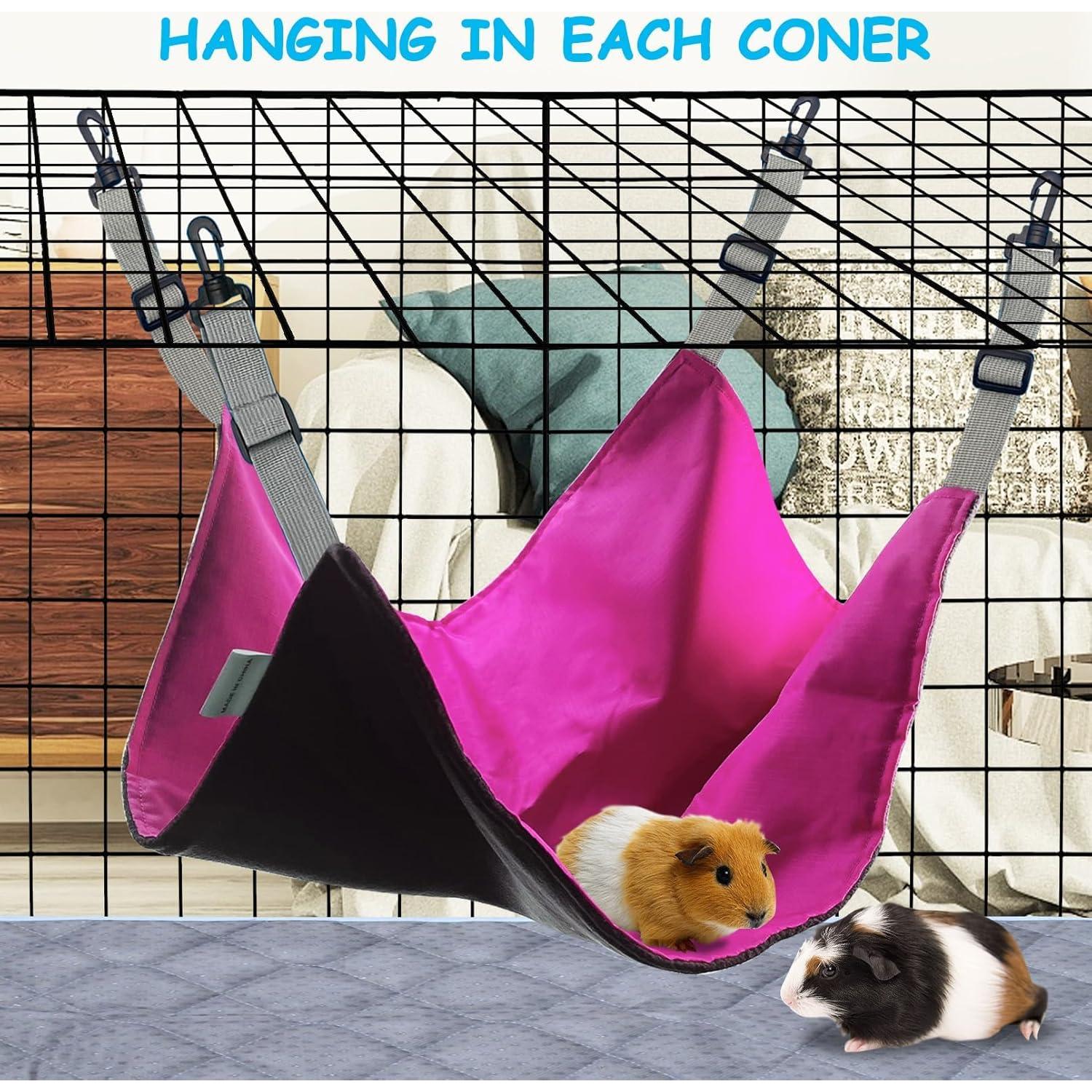 Hamaca para Hurones Hamiledyi 58x48cm Rosa, Cama Colgante