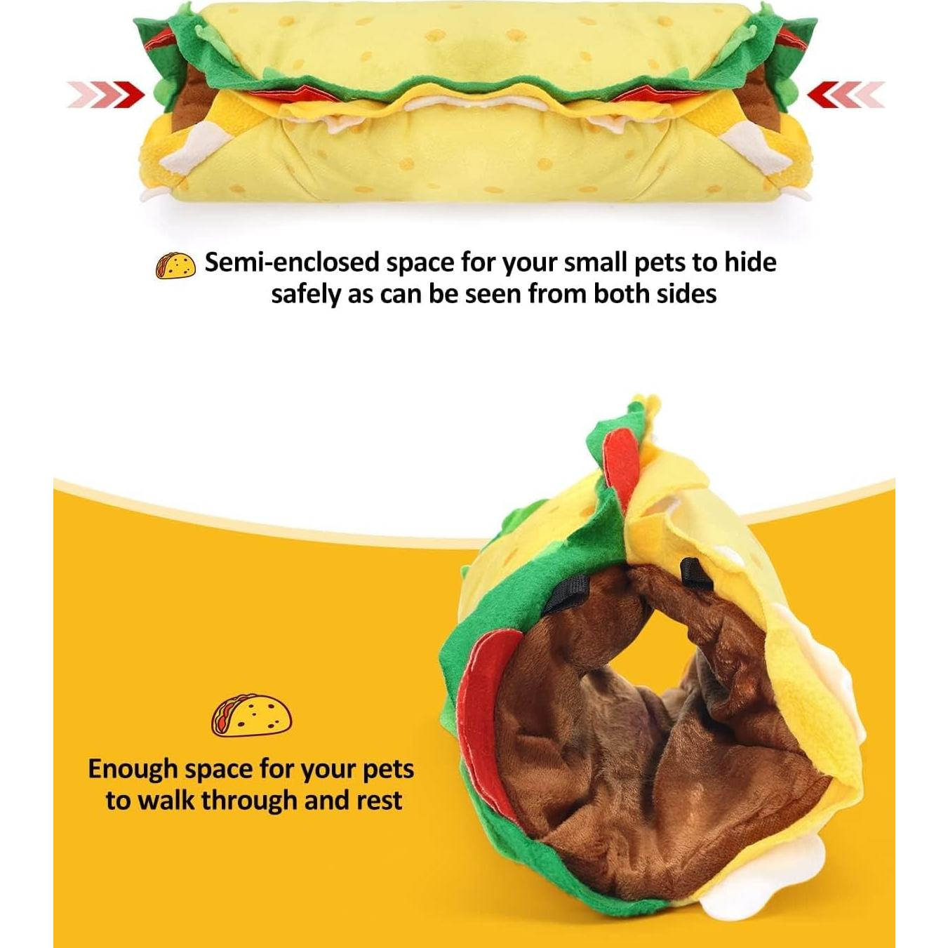 Casa Túnel Taco Percozzi para Hamsters y Roedores 35.5x21.5cm